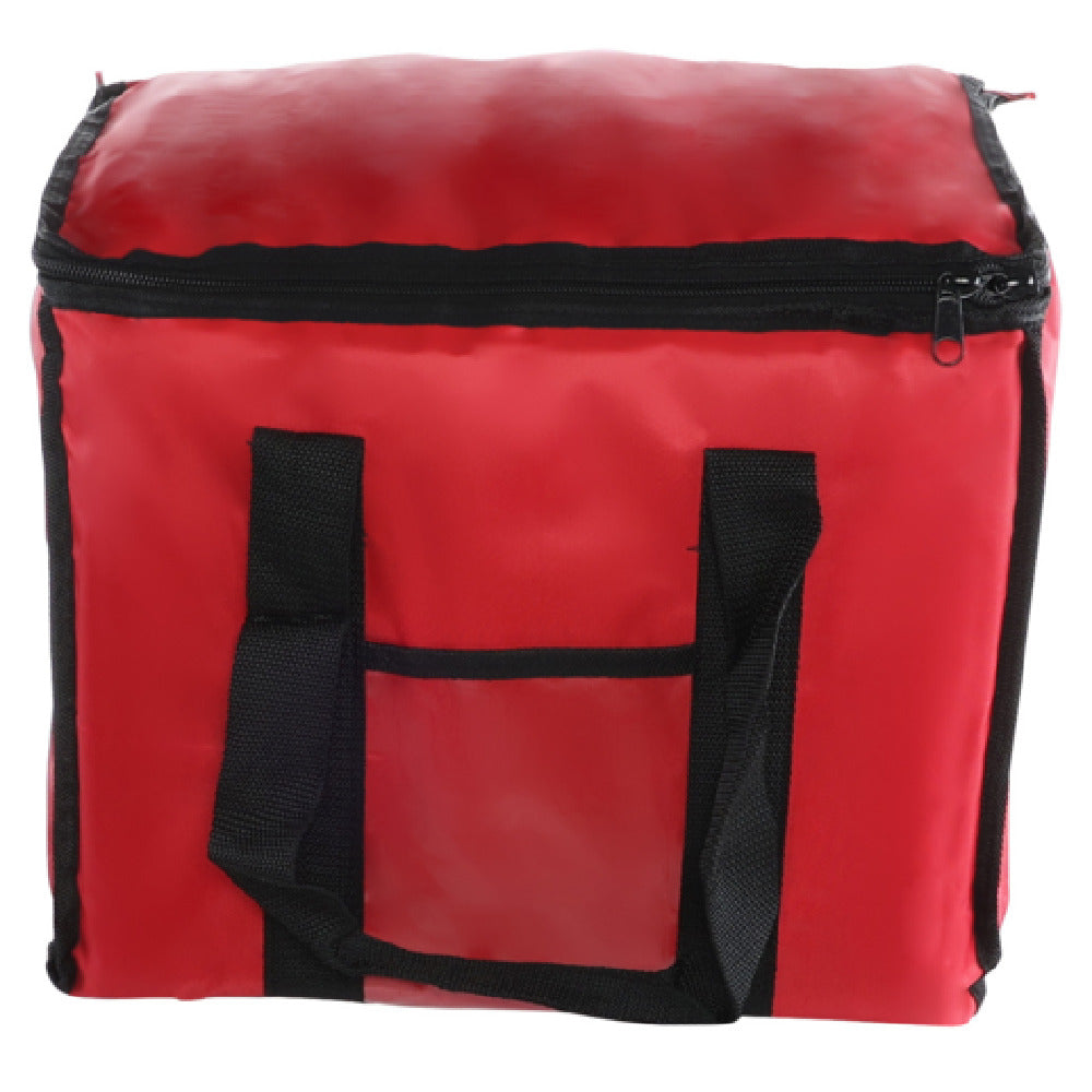 12" Red Insulated Food Carrier Machine Washable