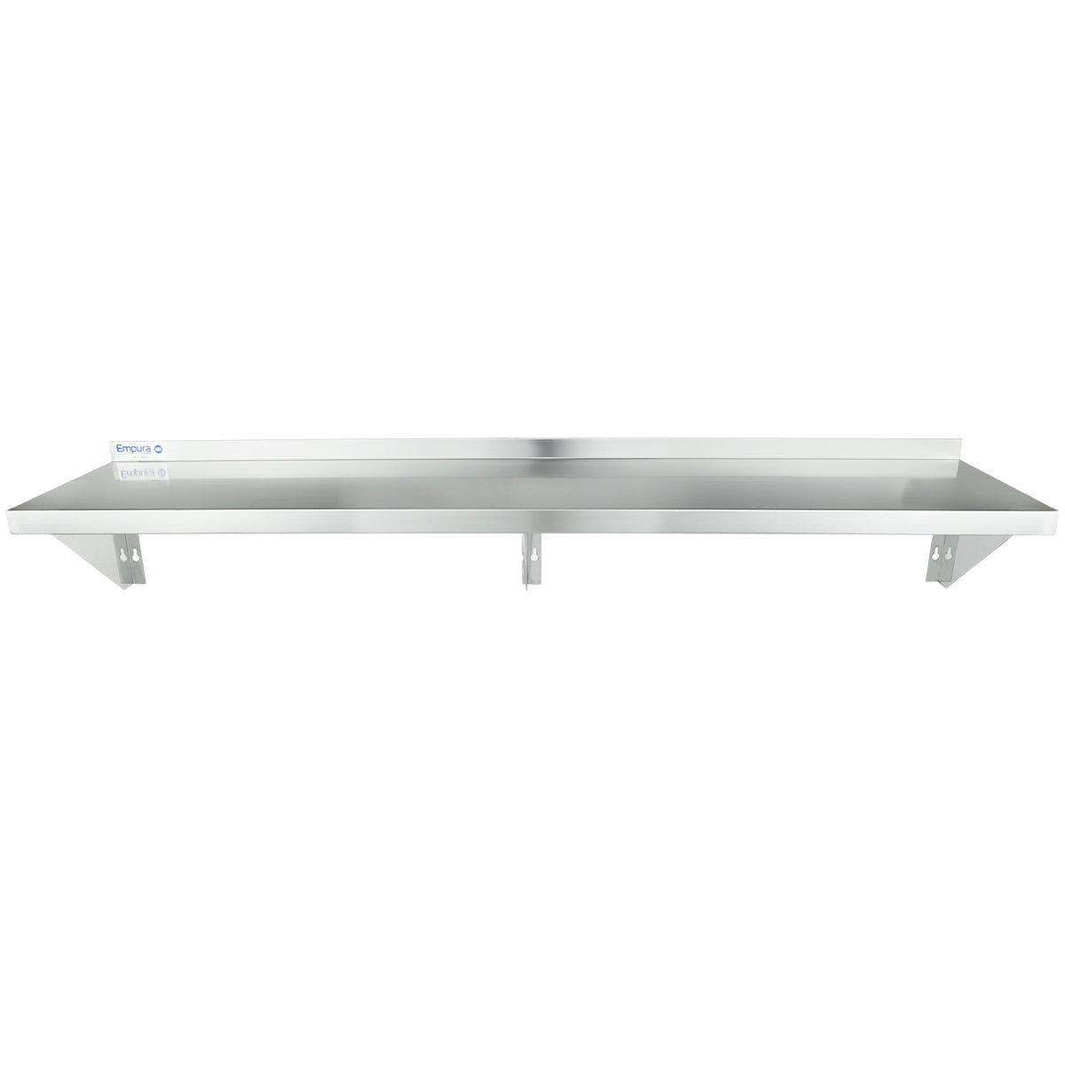 60" x 12" 18 Gauge Stainless Steel Standard Duty Wall Shelf, NSF Shelving, Wall Mounted Empura