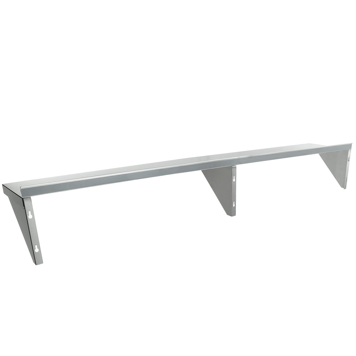 72" x 12" 18 Gauge Stainless Steel Standard Duty Wall Shelf, NSF Shelving, Wall Mounted Empura