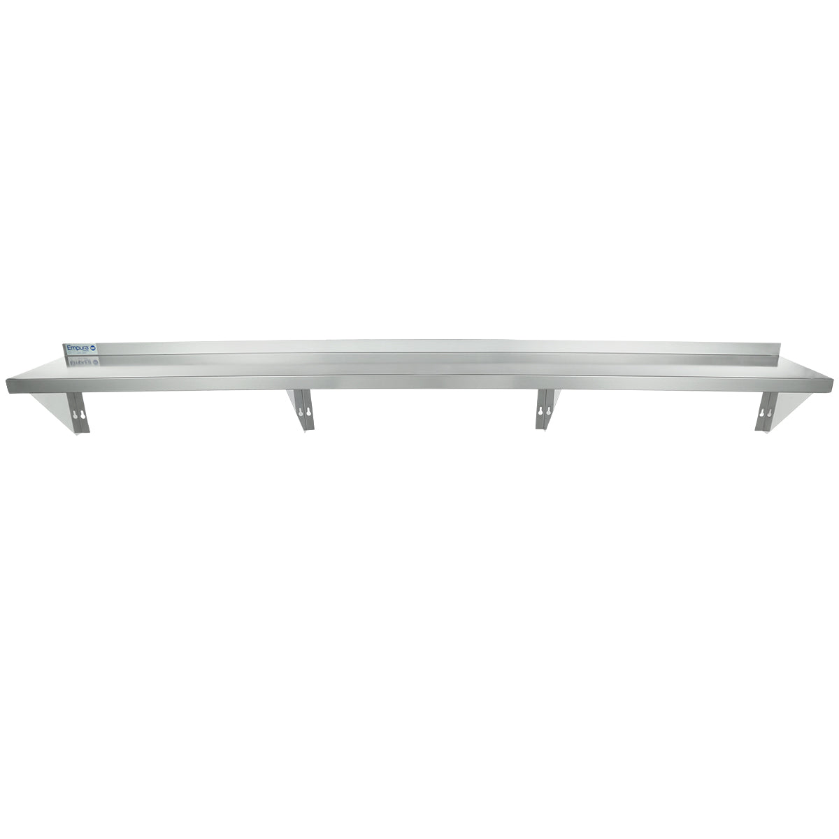 84" x 12" 18 Gauge Stainless Steel Standard Duty Wall Shelf, NSF Shelving, Wall Mounted Empura