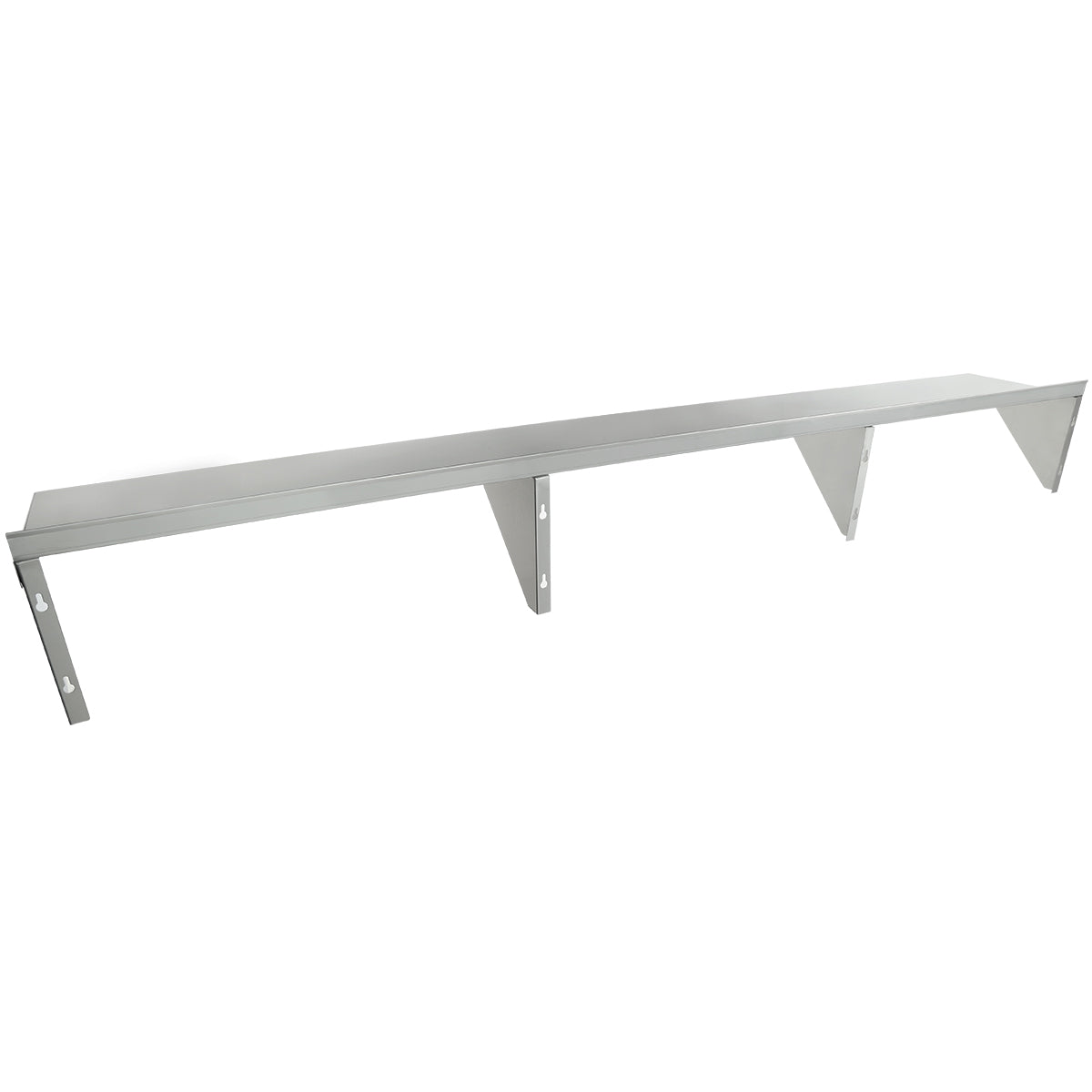 84" x 12" 18 Gauge Stainless Steel Standard Duty Wall Shelf, NSF Shelving, Wall Mounted Empura