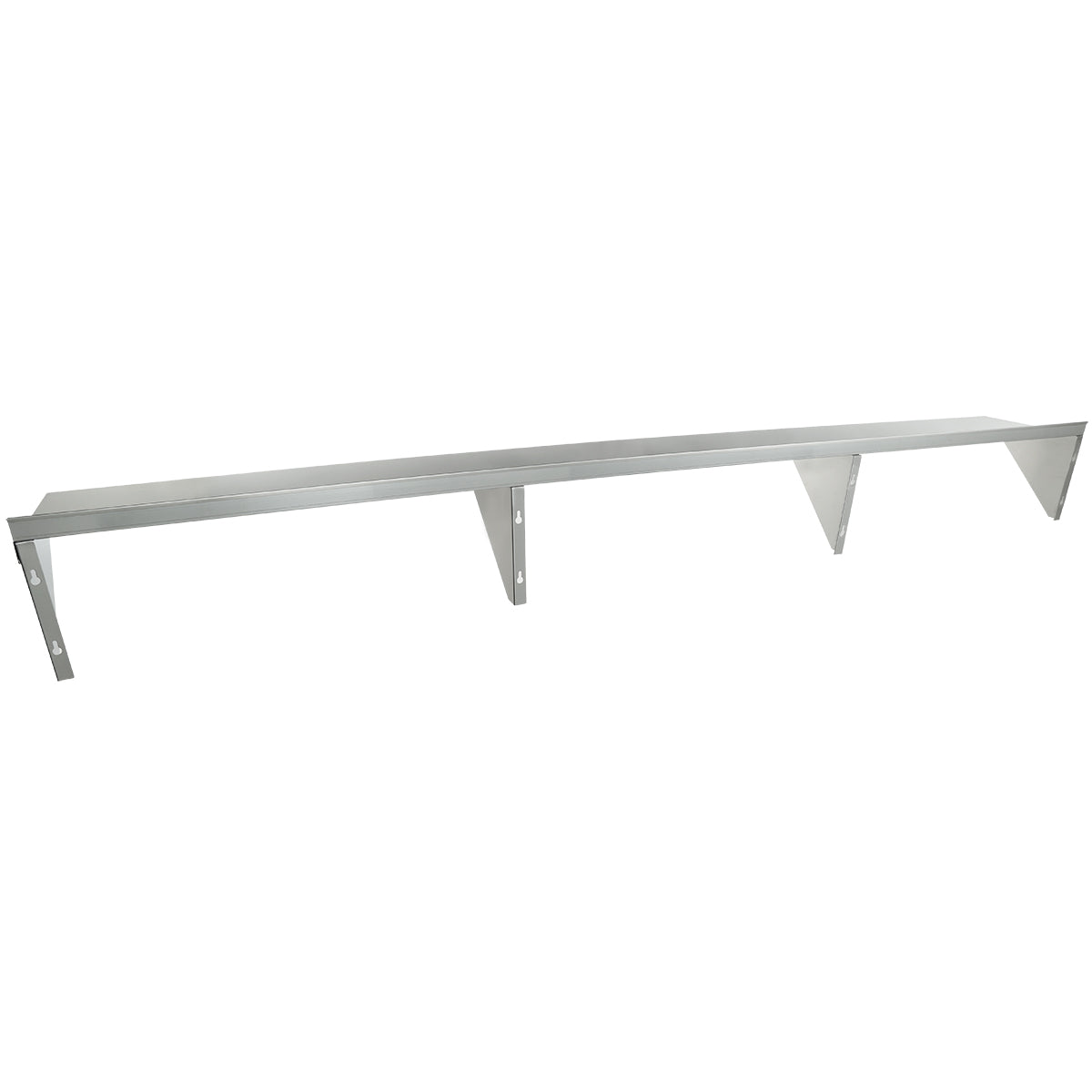96" x 12" 18 Gauge Stainless Steel Standard Duty Wall Shelf, NSF Shelving, Wall Mounted Empura