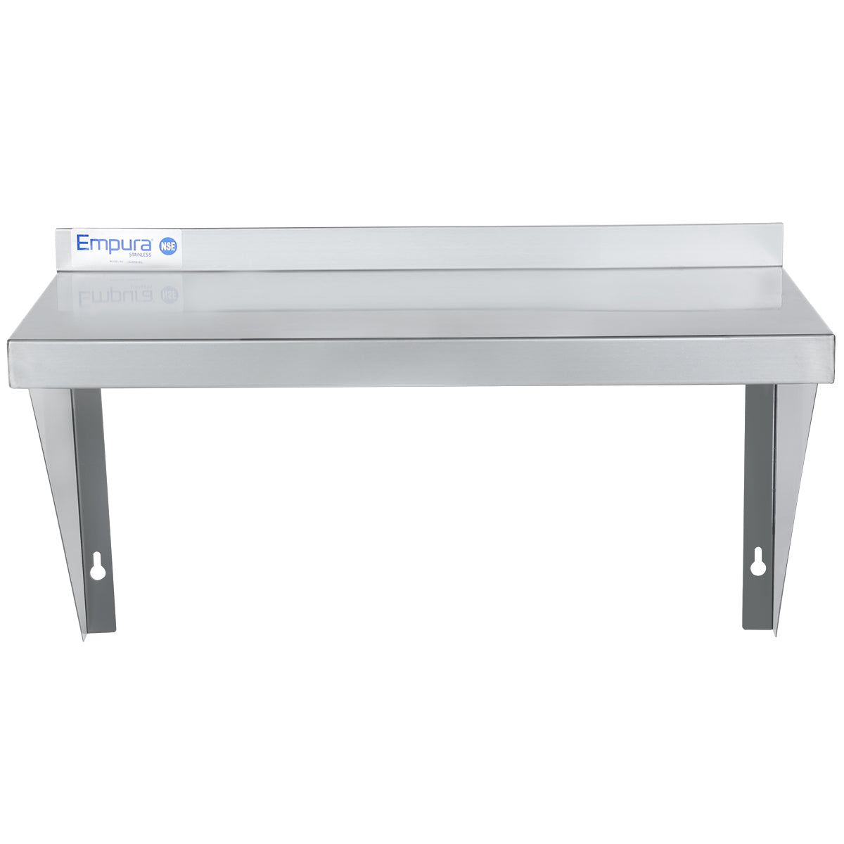 24" x 15" 18 Gauge Stainless Steel Standard Duty Wall Shelf, NSF Shelving, Wall Mounted Empura