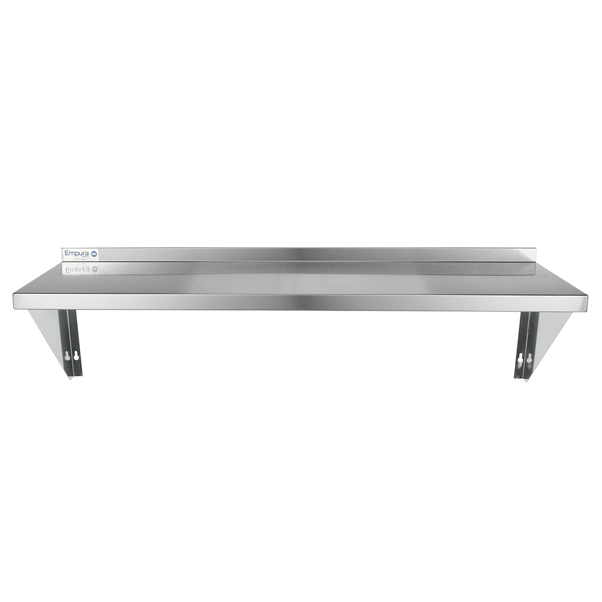 48" x 15" 18 Gauge Stainless Steel Standard Duty Wall Shelf, NSF Shelving, Wall Mounted Empura