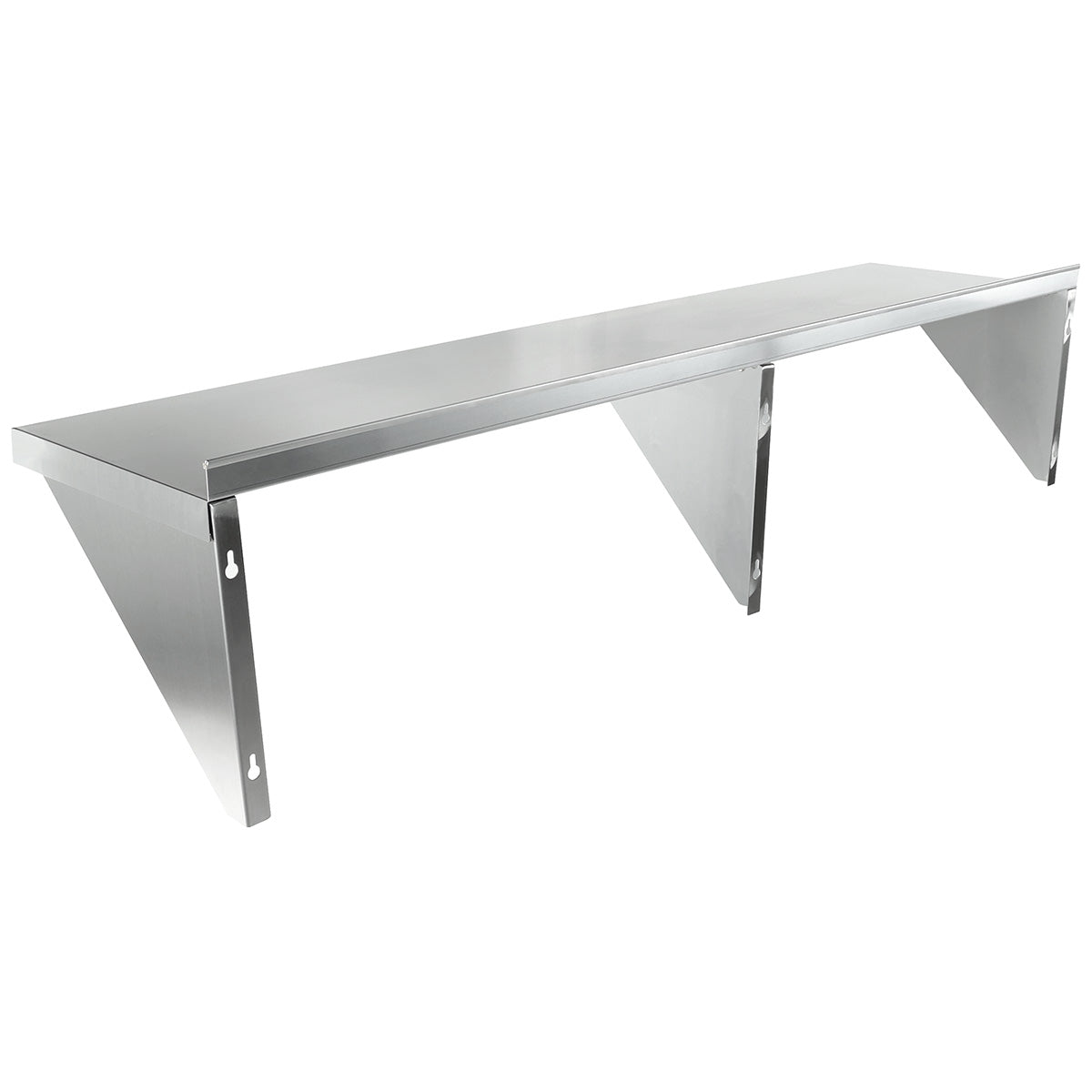 60" x 15" 18 Gauge Stainless Steel Standard Duty Wall Shelf, NSF Shelving, Wall Mounted Empura