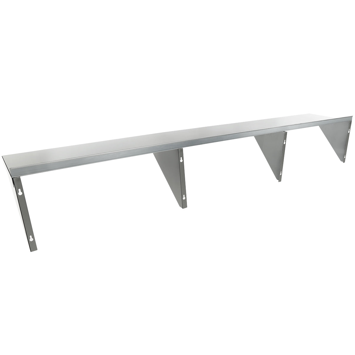 84" x 15" 18 Gauge Stainless Steel Standard Duty Wall Shelf, NSF Shelving, Wall Mounted Empura