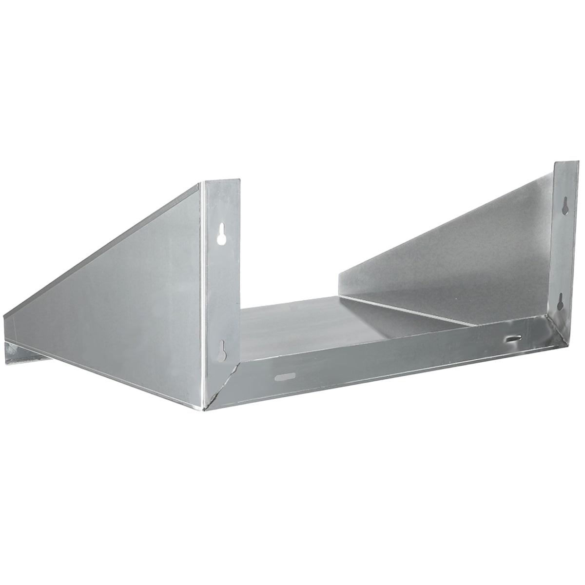 Empura 18-Gauge 430 Stainless Steel 24" x 18" Standard Duty Wall Mount Microwave Shelf With Brackets