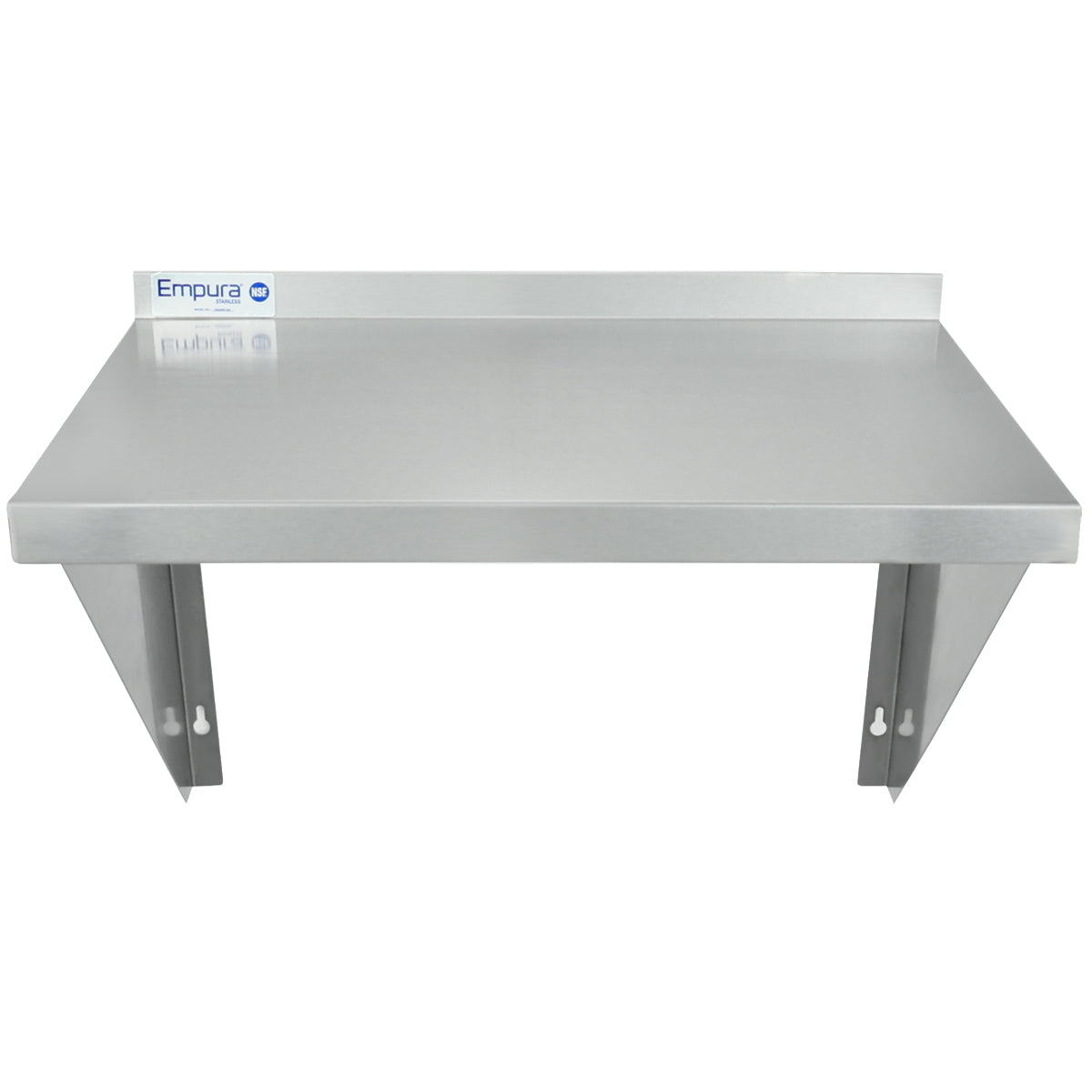 24" x 18" 16 Gauge Stainless Steel Heavy Duty Wall Shelf, NSF Shelving, Wall Mounted Empura