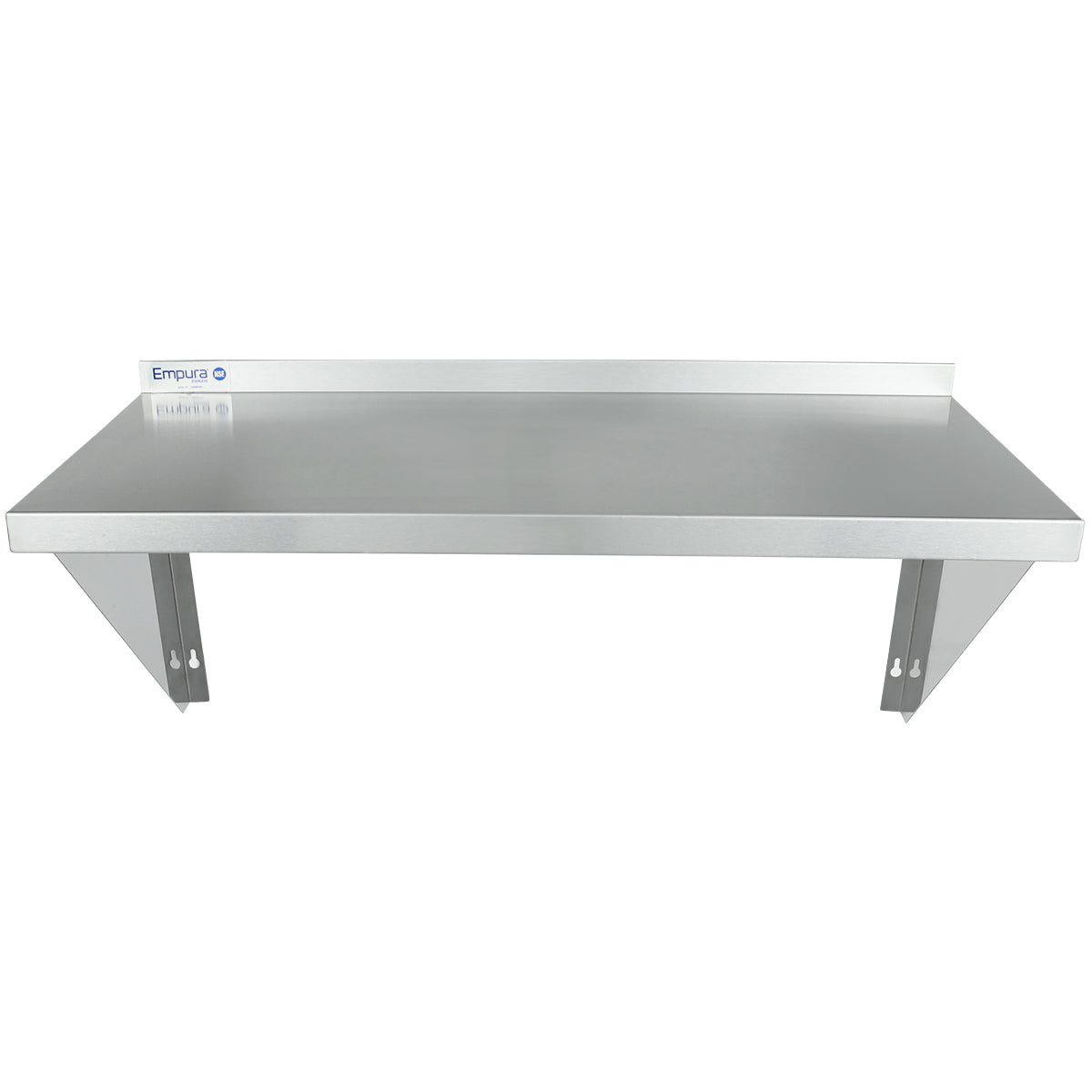 36" x 18" 16 Gauge Stainless Steel Heavy Duty Wall Shelf, NSF Shelving, Wall Mounted Empura