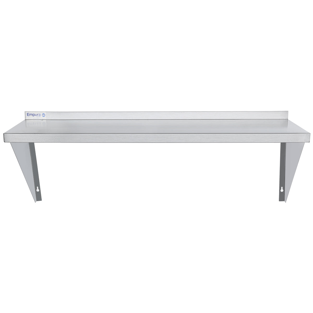 48" x 18" 16 Gauge Stainless Steel Heavy Duty Wall Shelf, NSF Shelving, Wall Mounted Empura