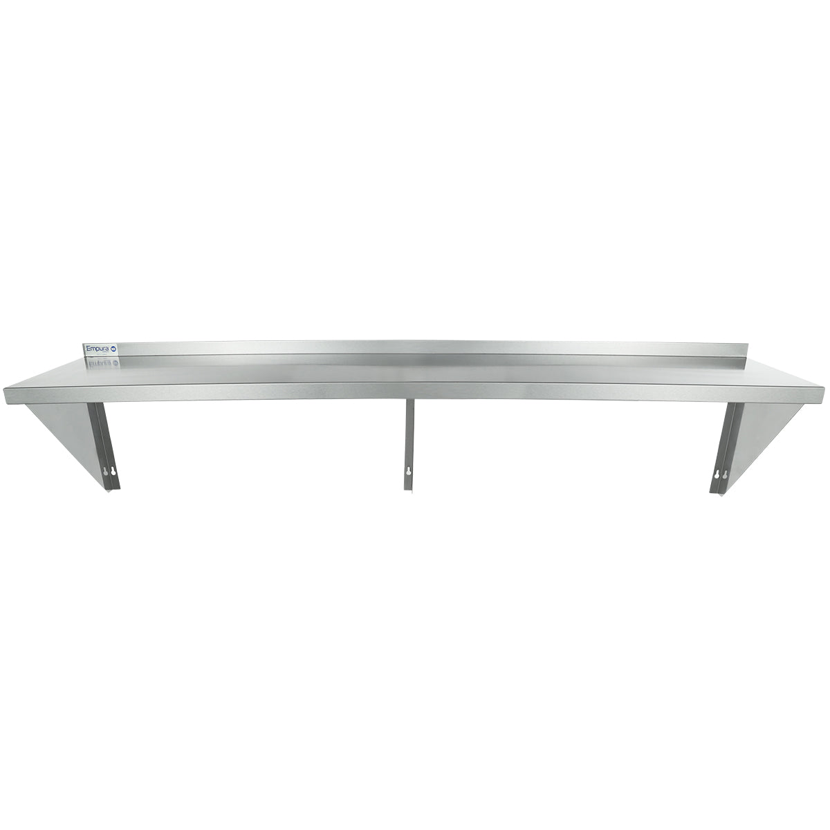 72" x 18" 16 Gauge Stainless Steel Heavy Duty Wall Shelf, NSF Shelving, Wall Mounted Empura