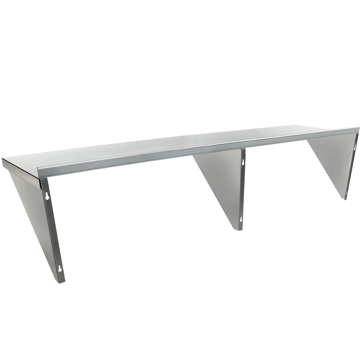 72" x 18" 16 Gauge Stainless Steel Heavy Duty Wall Shelf, NSF Shelving, Wall Mounted Empura