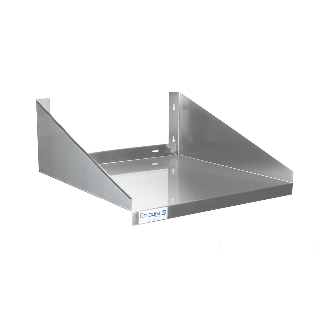 24" x 24" Stainless Steel Commercial Wall Mount Microwave Shelf, NSF Microwave Oven, Shelf Empura