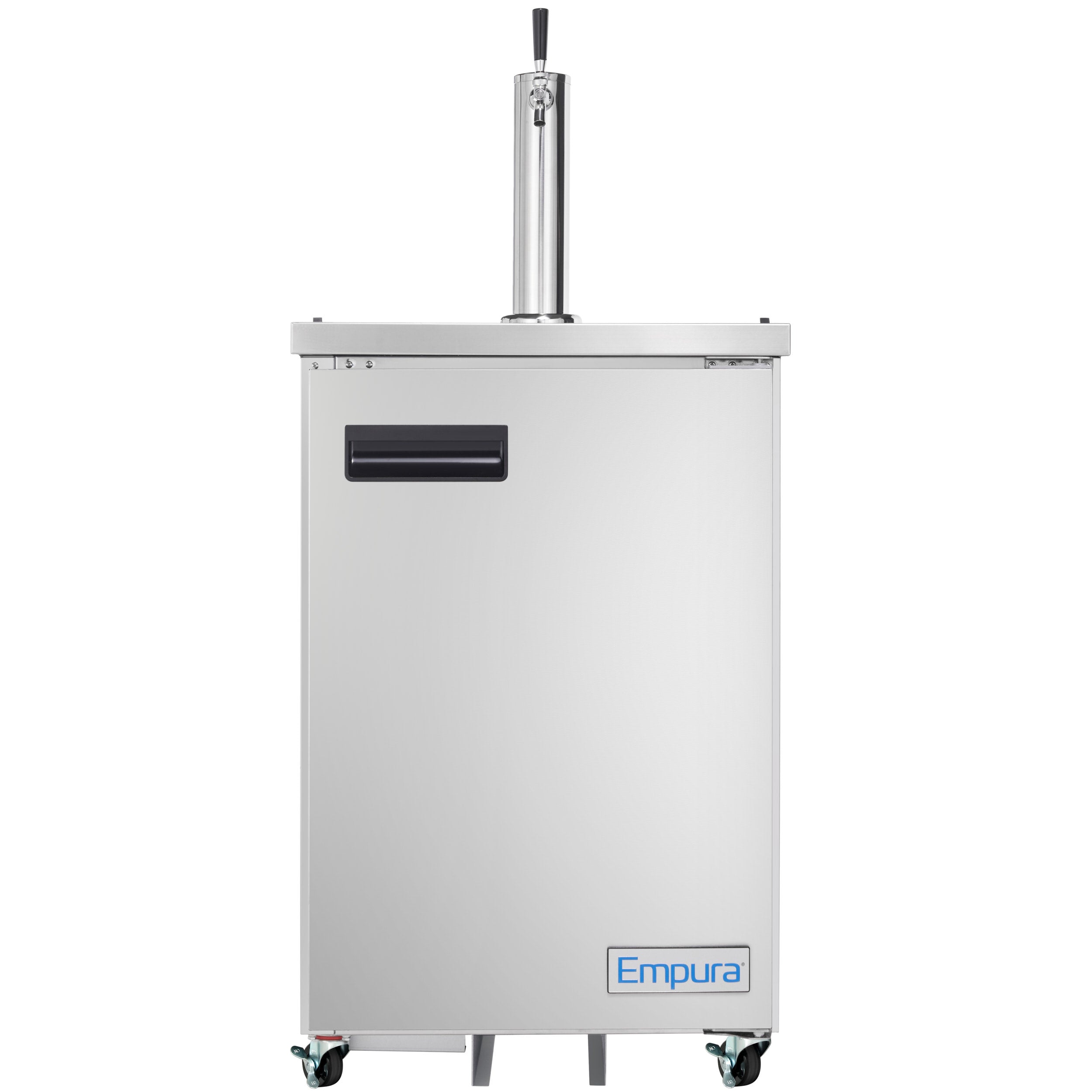 24" Single Tap Commercial Kegerator Beer Dispenser - Stainless Steel, Holds (1) 1/2 Keg