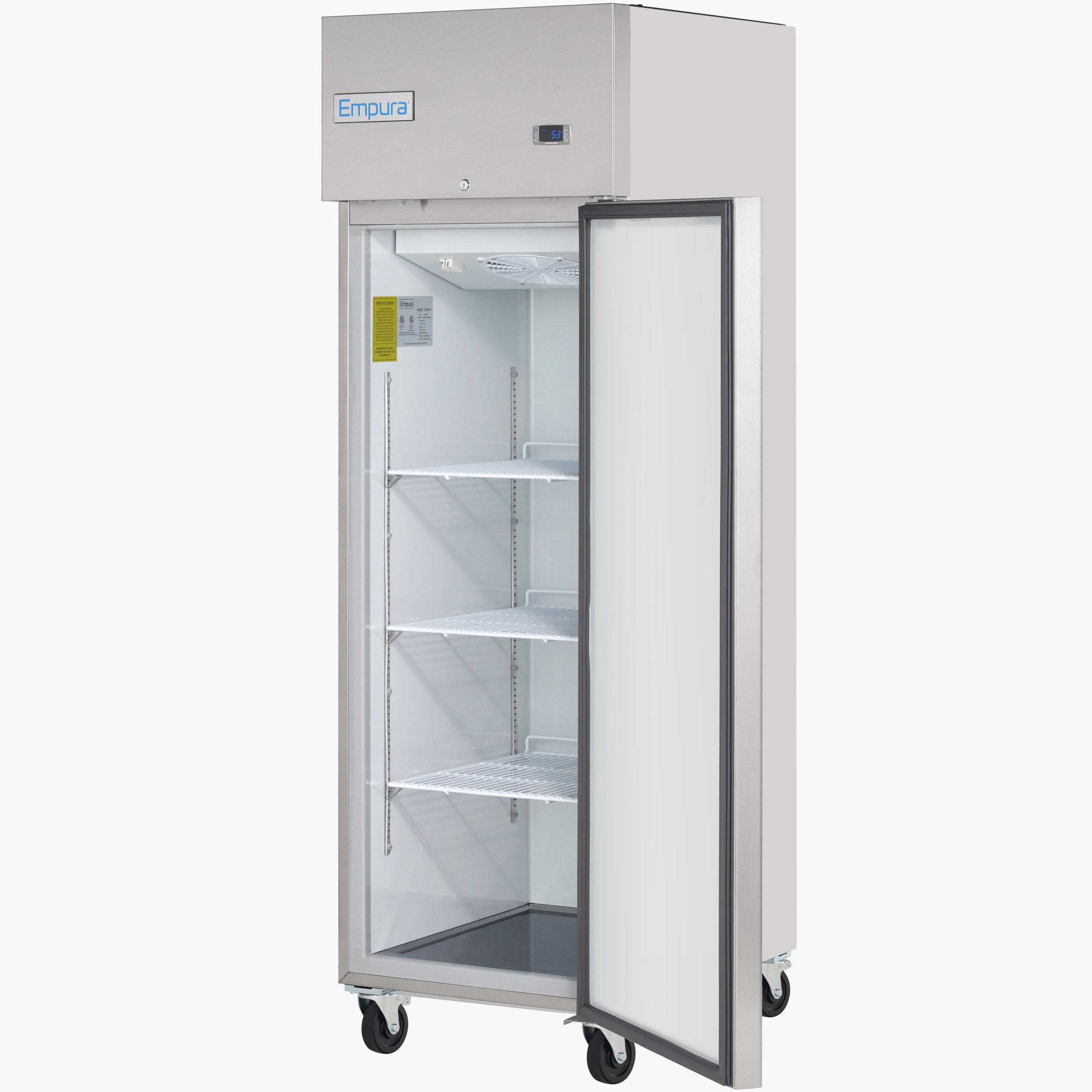25" Commercial Stainless Steel 1 Door Reach-In Refrigerator