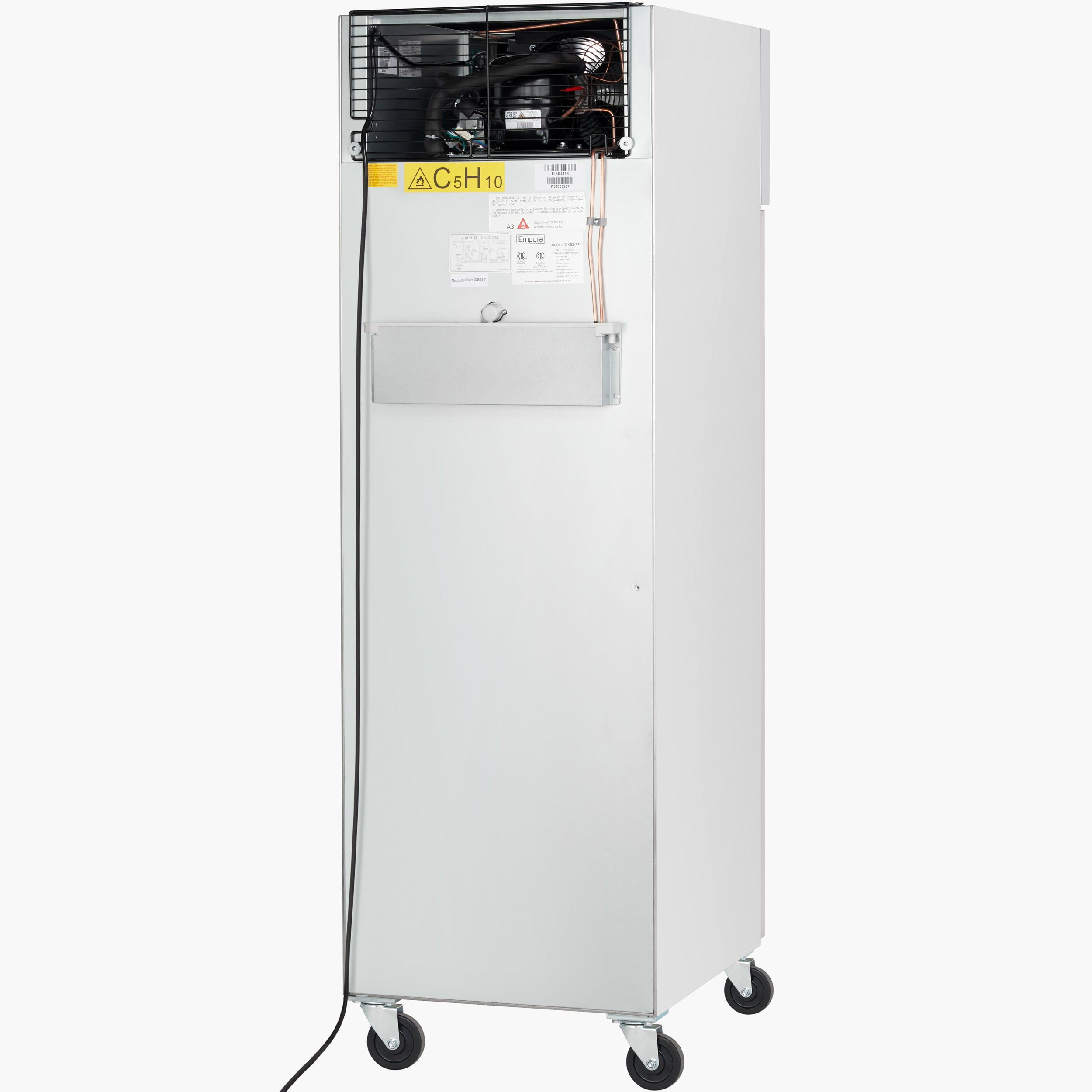 25" Commercial Stainless Steel 1 Door Reach-In Refrigerator
