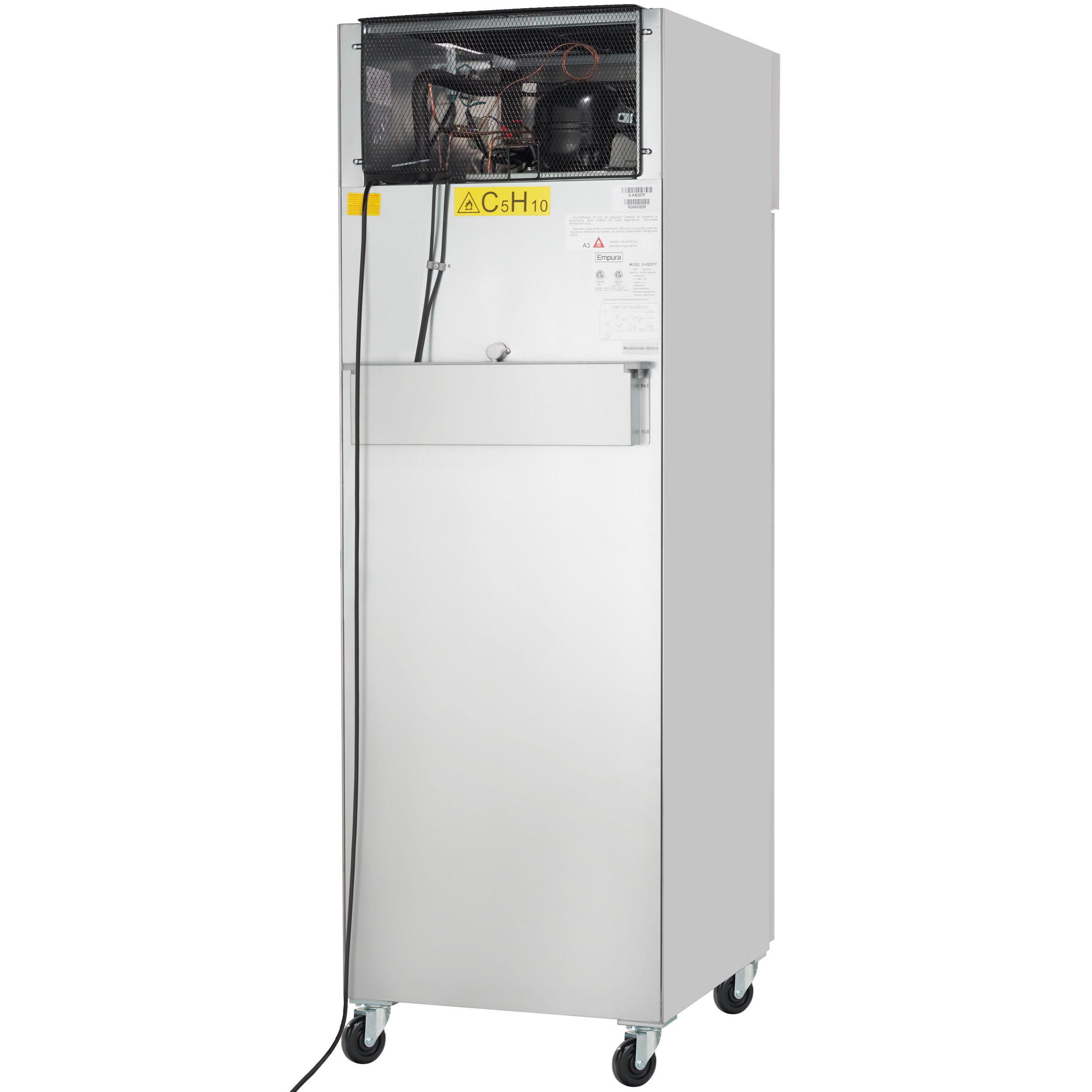 27" Commercial Stainless Steel 1 Door Reach-In Freezer