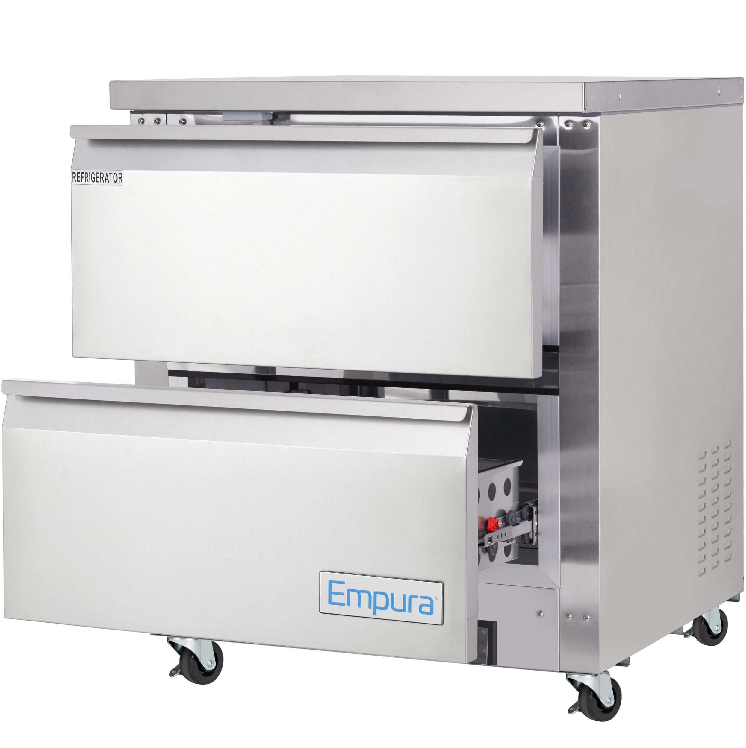 28" Two Drawer Commercial Undercounter Reach-In Refrigerator