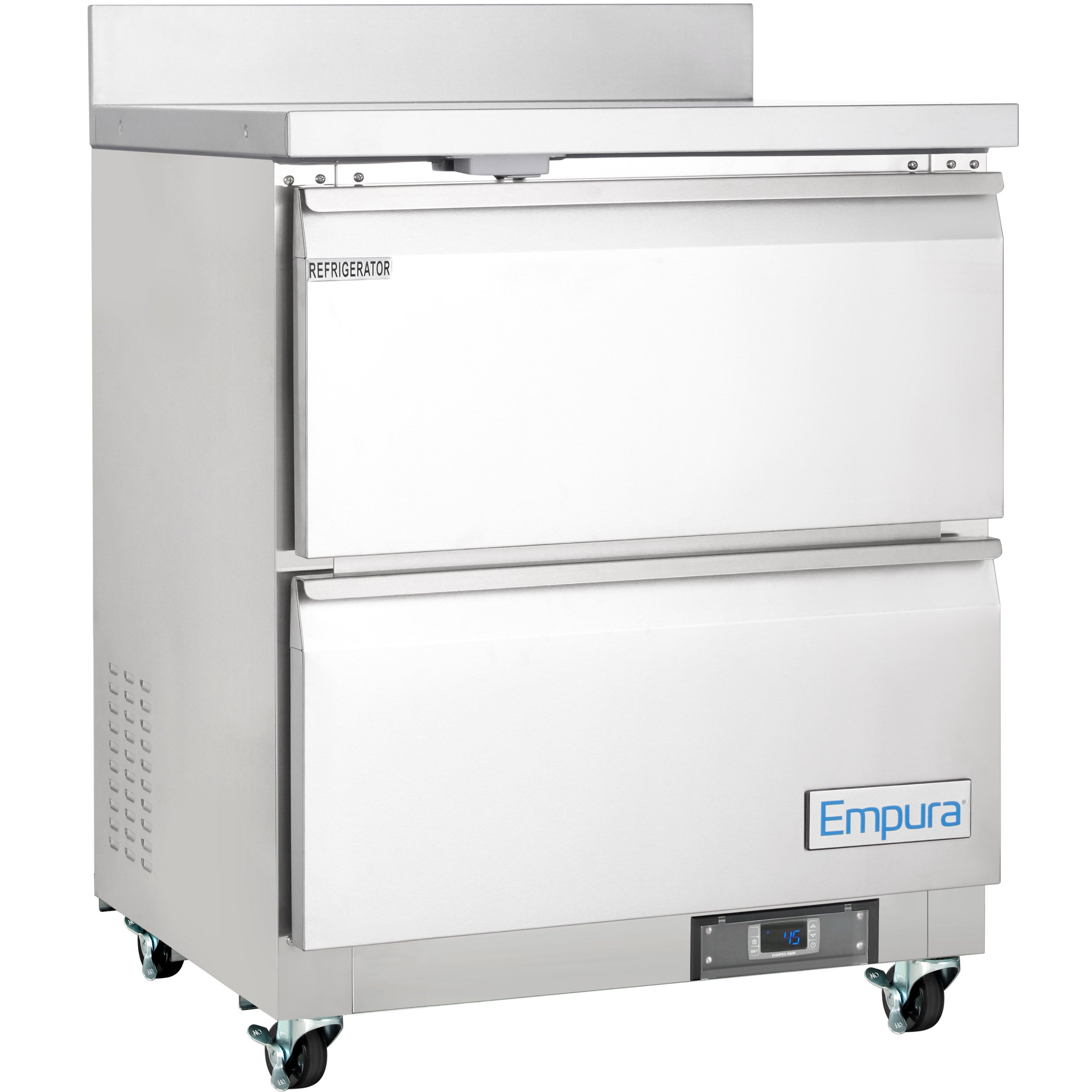 28" Two Drawer Commercial Work Top Undercounter Reach-In Refrigerator
