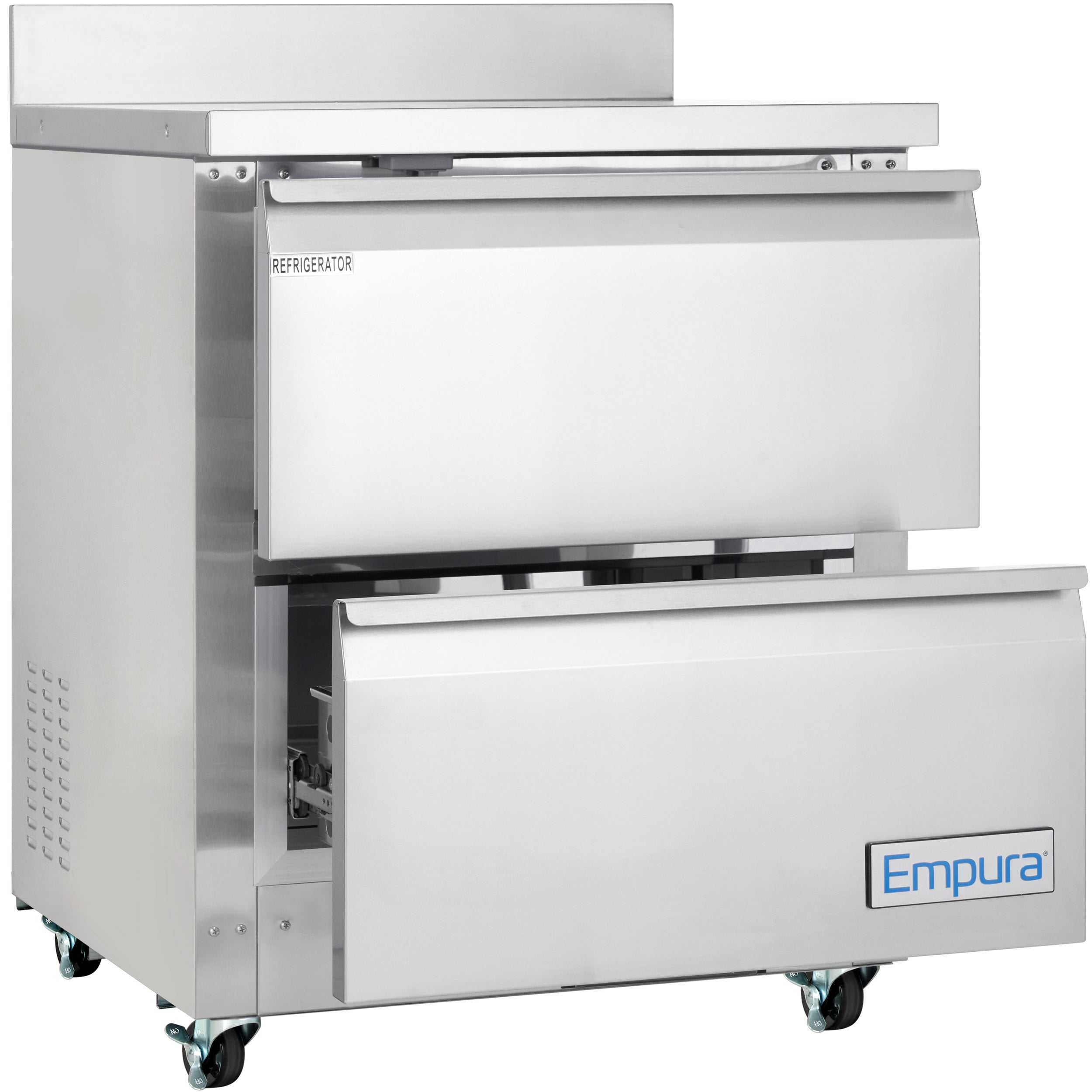 28" Two Drawer Commercial Work Top Undercounter Reach-In Refrigerator
