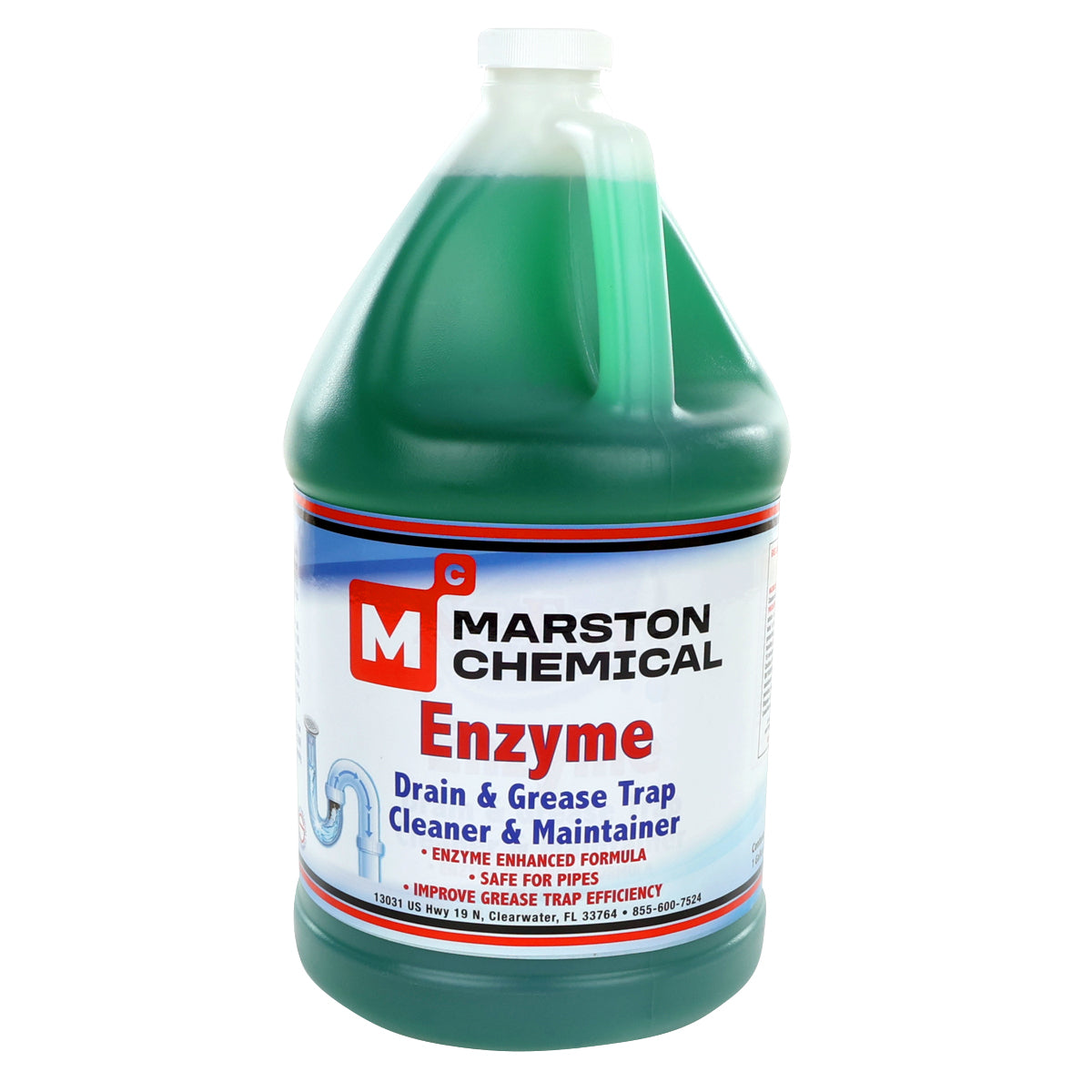 1 Gallon Enhance Formula Enzyme Drain Cleaner Safe for Pipes Made in USA