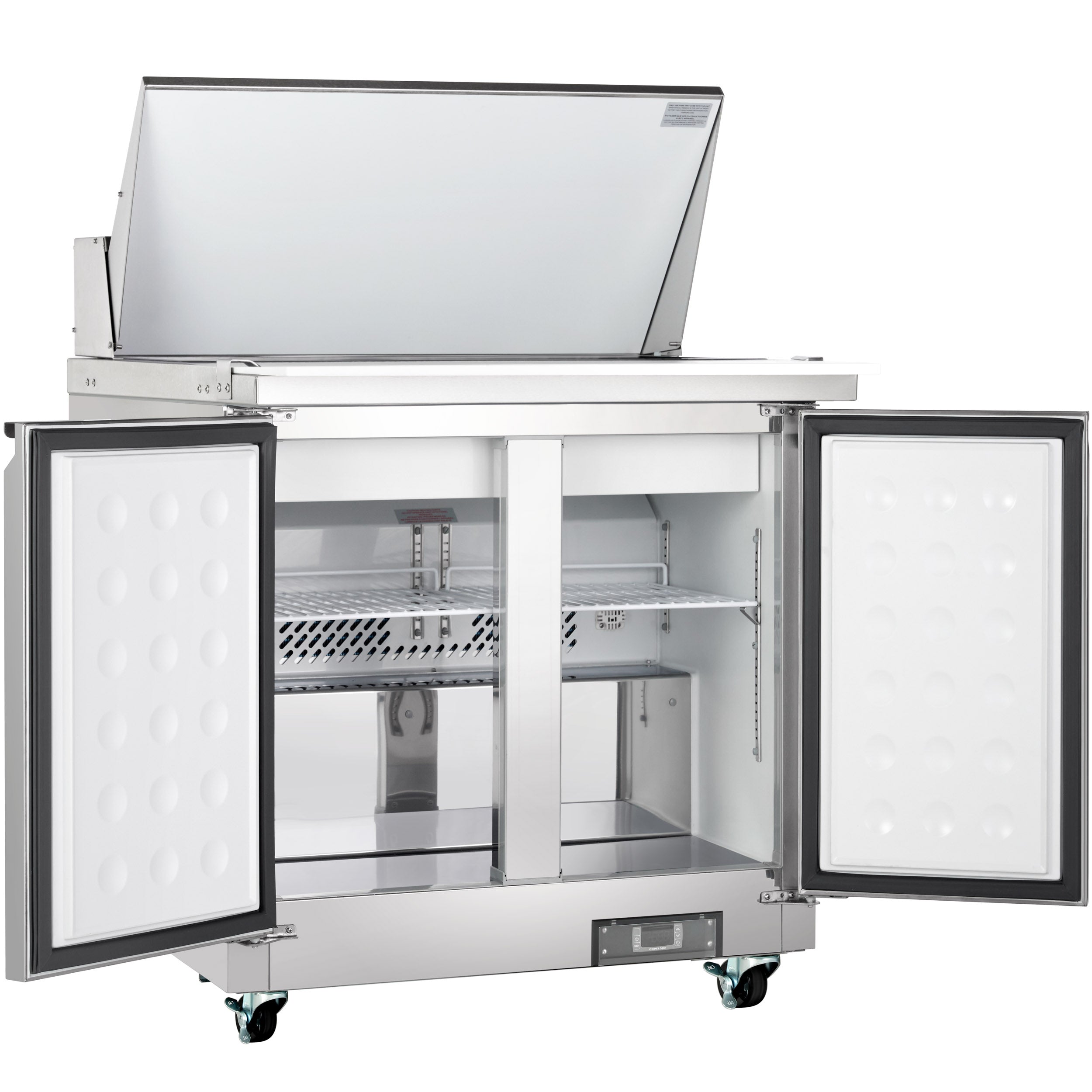 36" 2 Door Commercial Mega Top Refrigerated Sandwich and Salad Prep Table