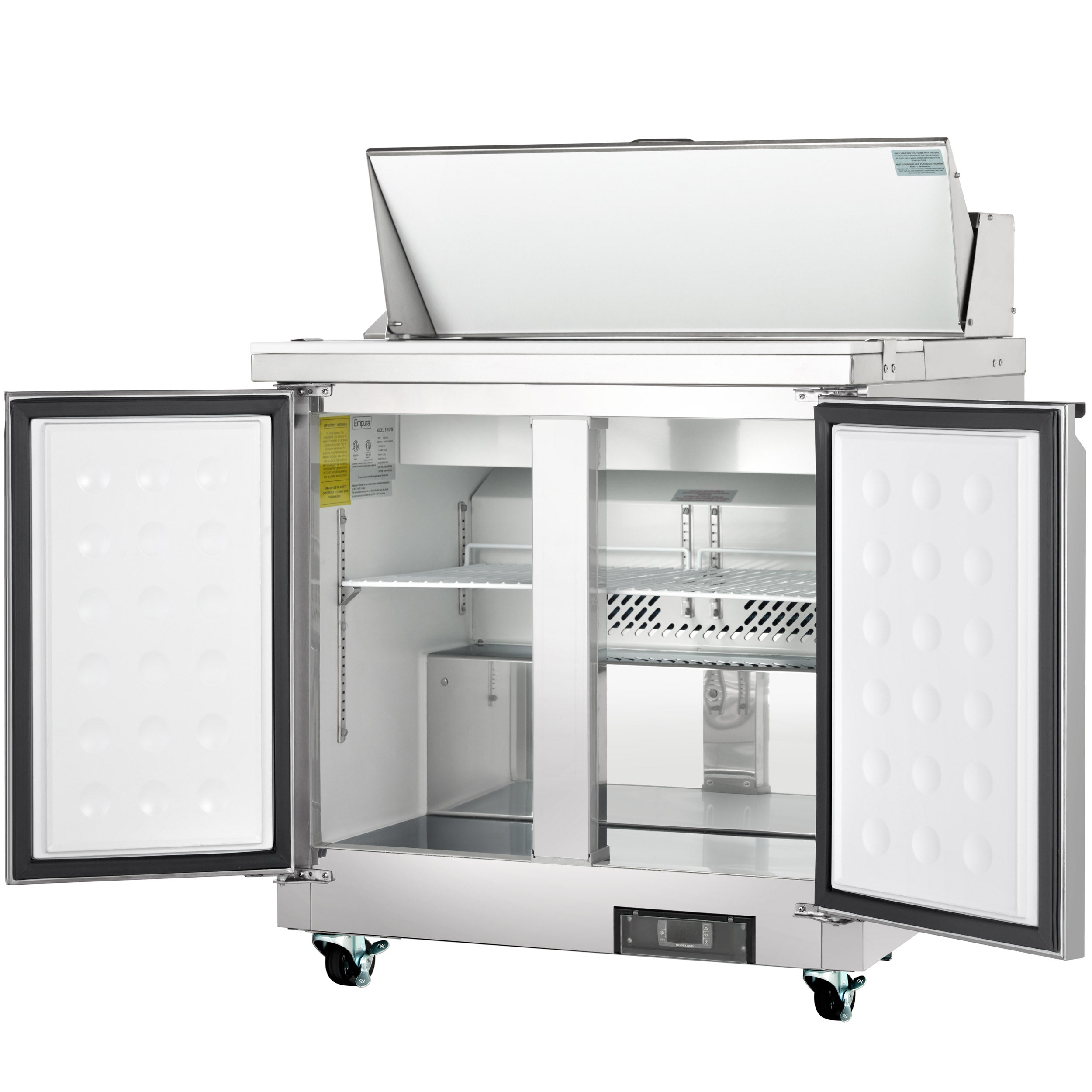 36" 2 Door Commercial Refrigerated Sandwich and Salad Prep Table