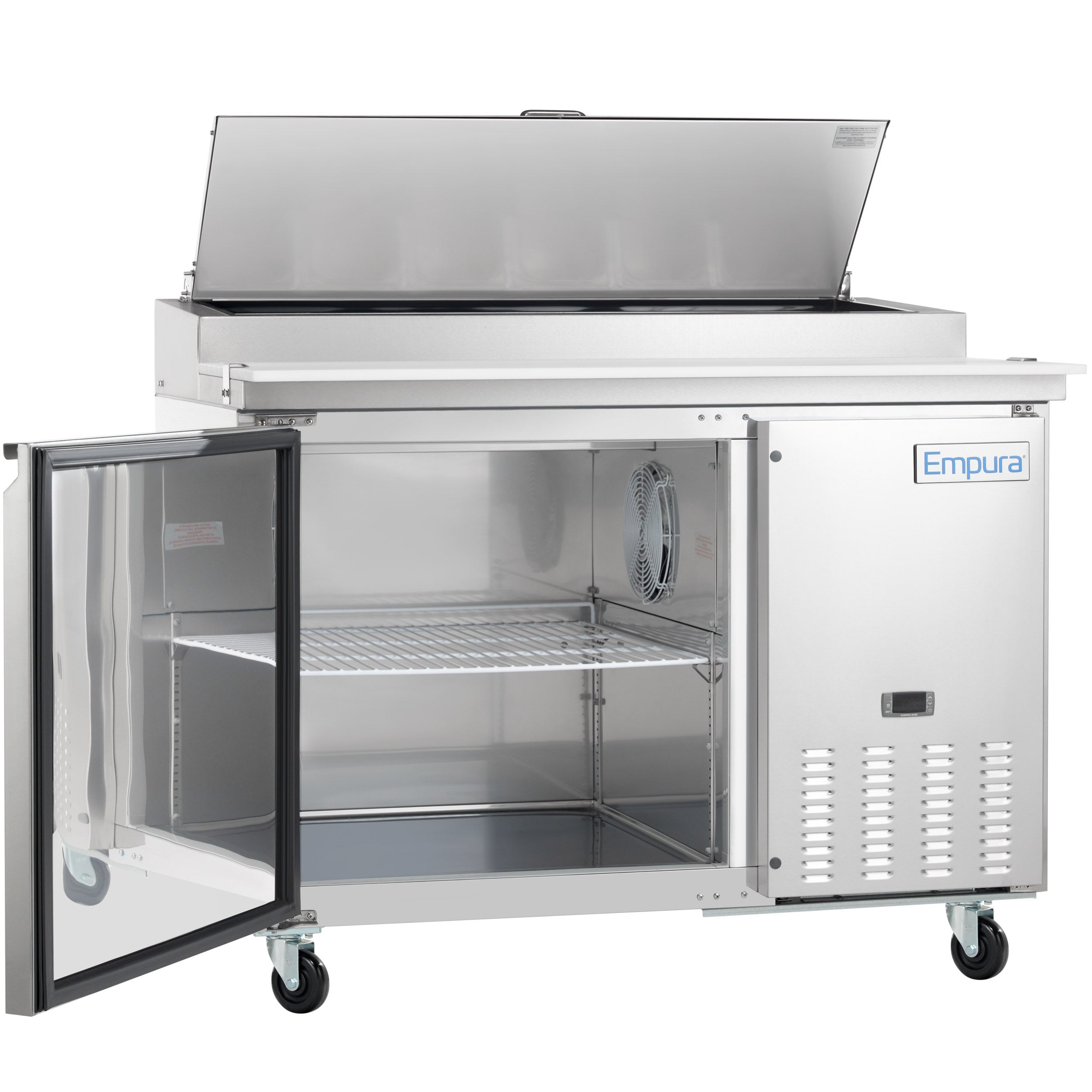 47" 1 Door Commercial Refrigerated Stainless Steel Pizza Prep Table