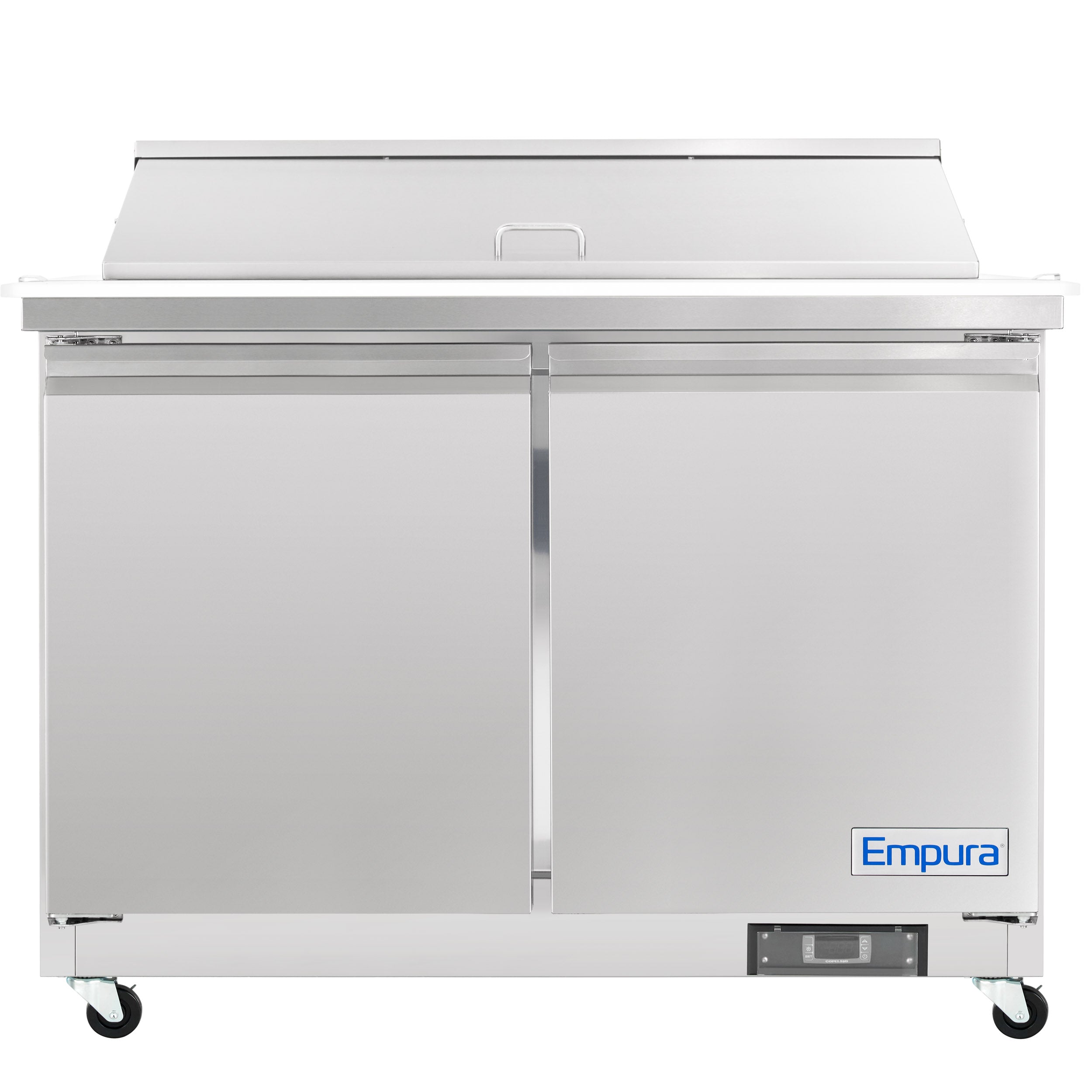 48" 2 Door Commercial Mega Top Refrigerated Sandwich and Salad Prep Table