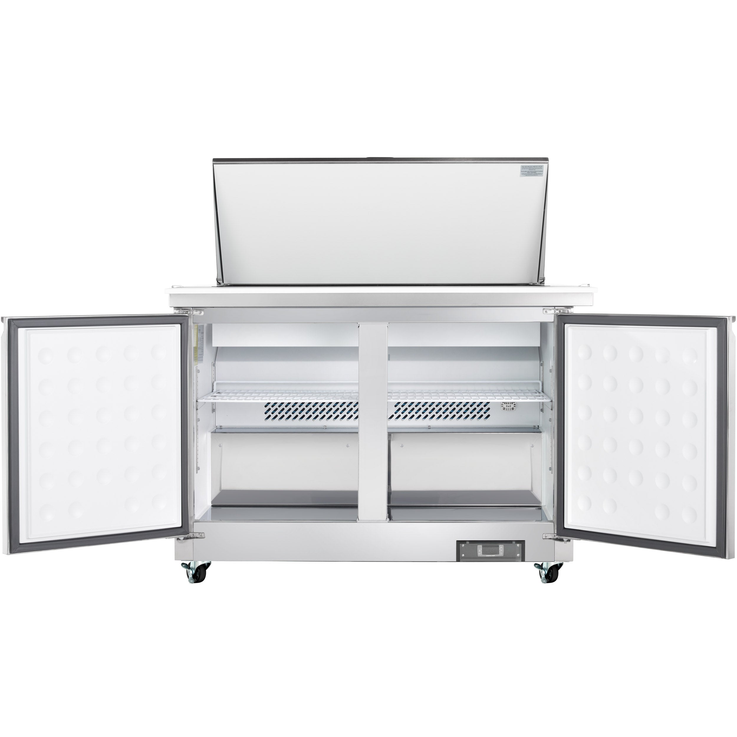 48" 2 Door Commercial Mega Top Refrigerated Sandwich and Salad Prep Table