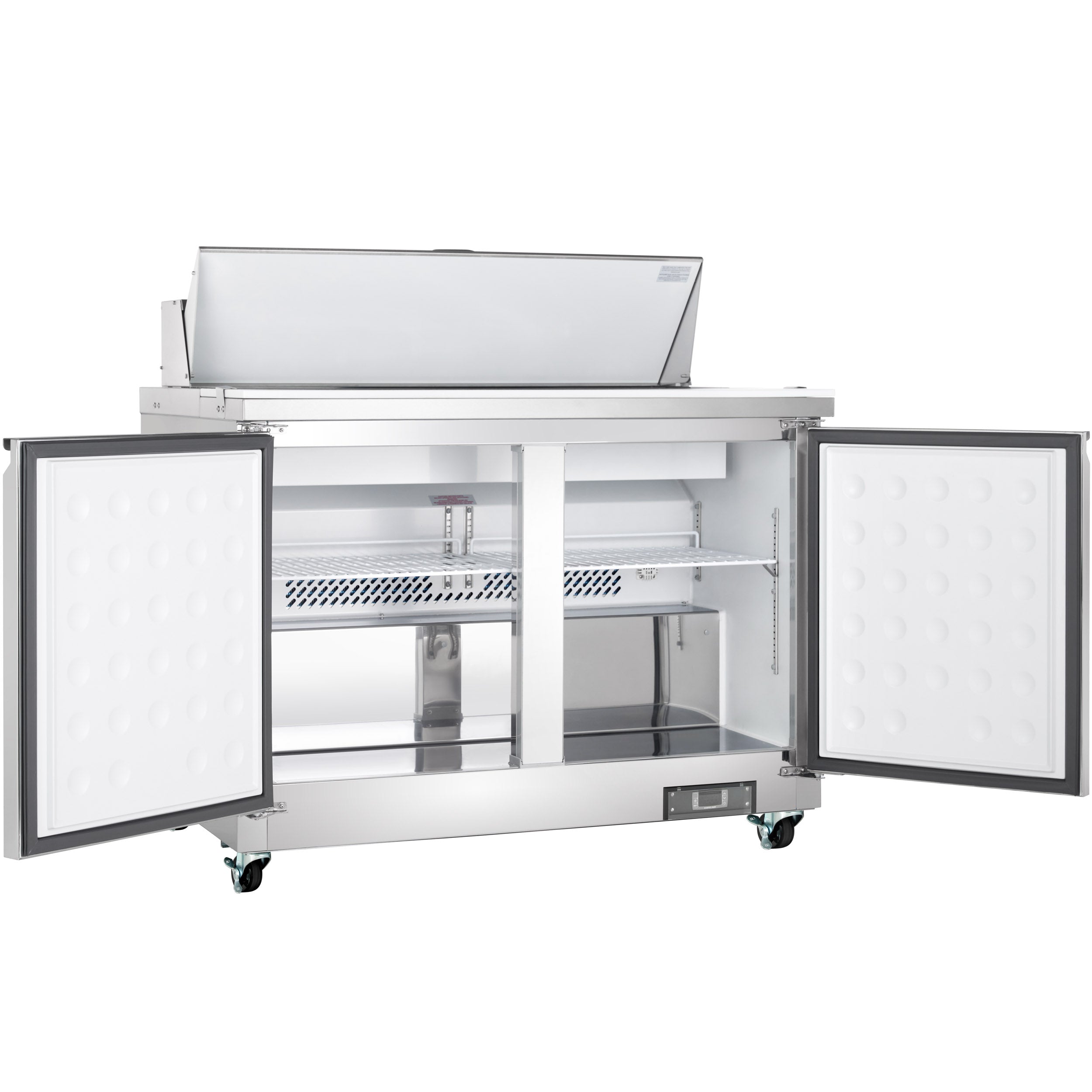 48" 2 Door Commercial Refrigerated Sandwich and Salad Prep Table