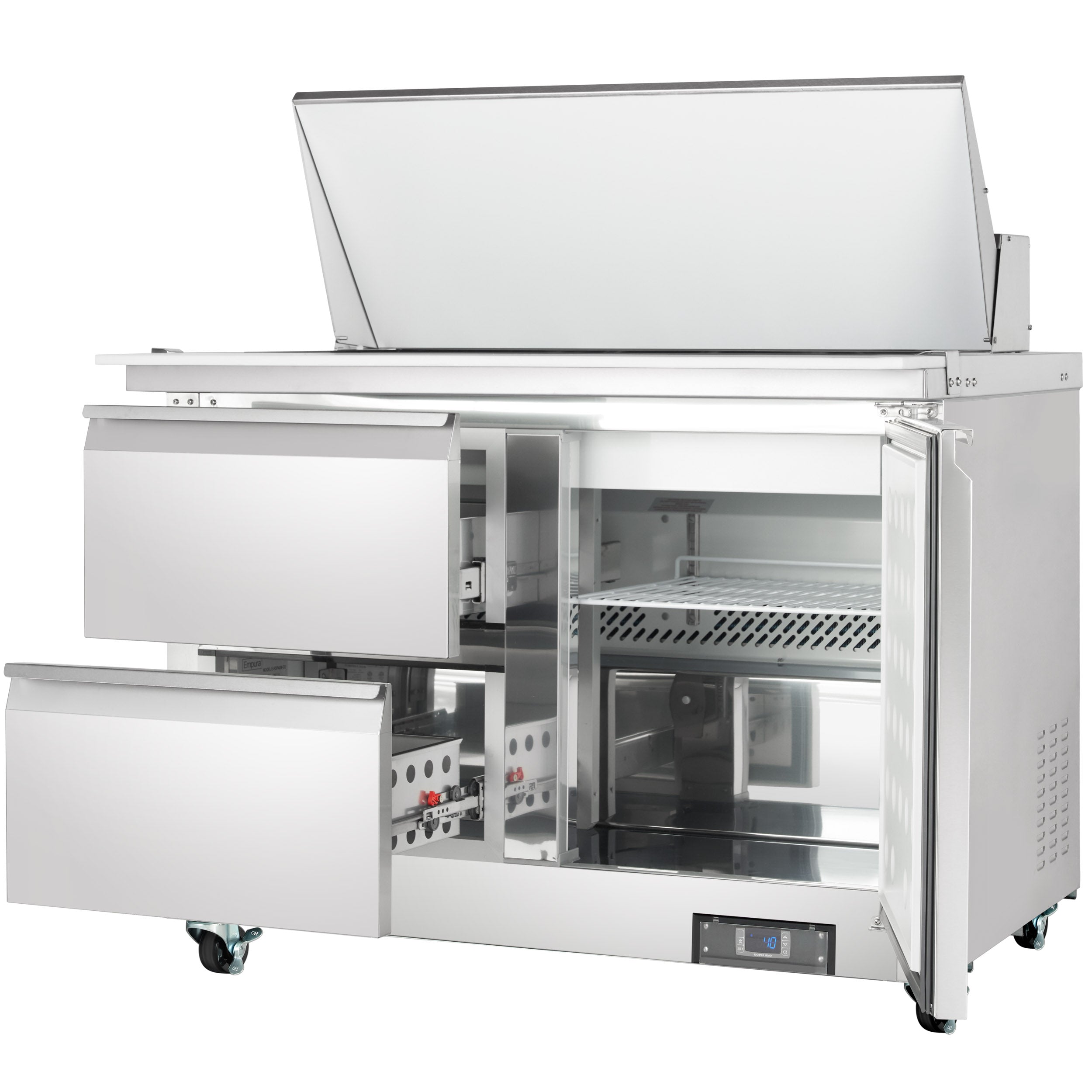 48" 2 Drawer Commercial Mega Top Refrigerated Sandwich and Salad Prep Table