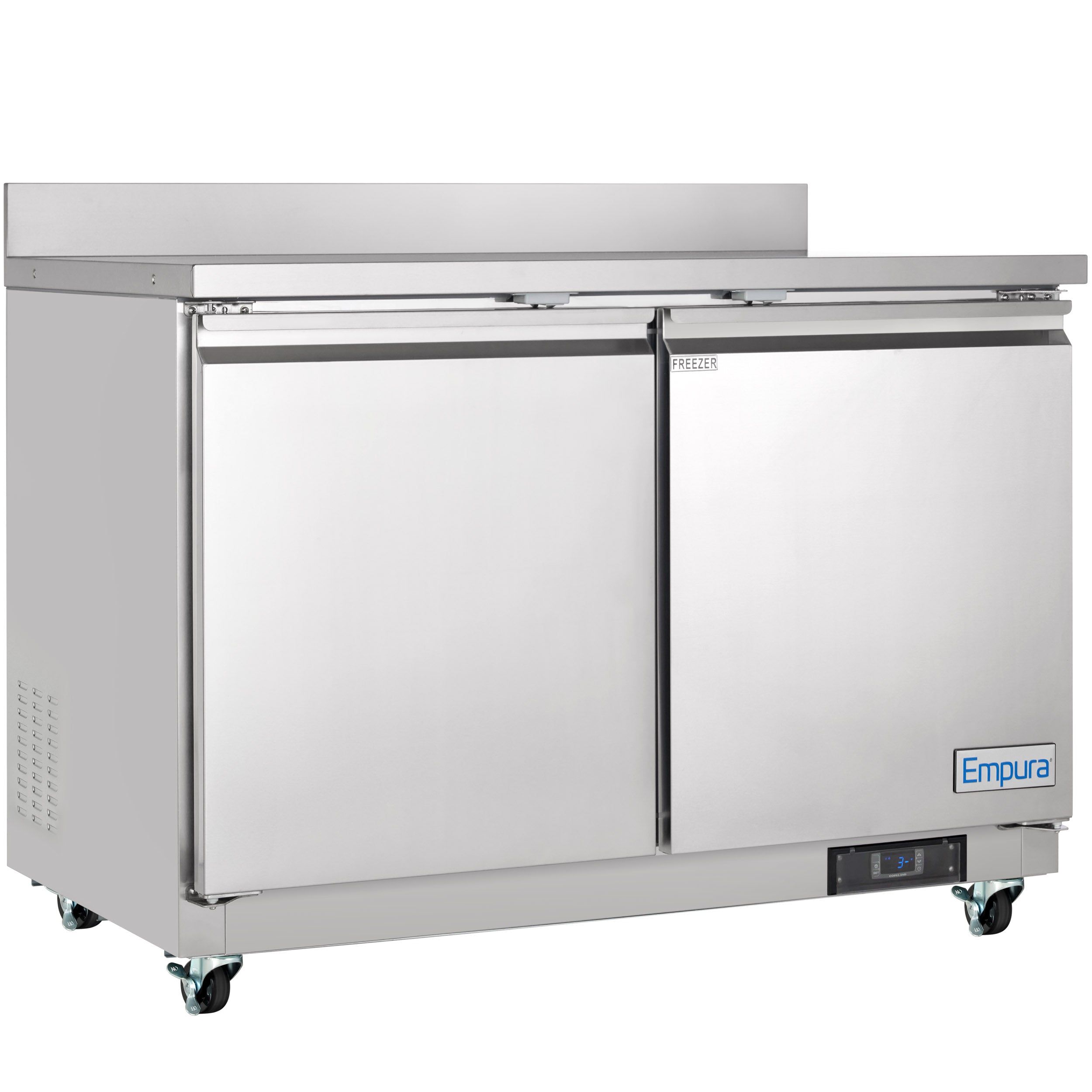 48" Two Door Commercial Work Top Undercounter Freezer