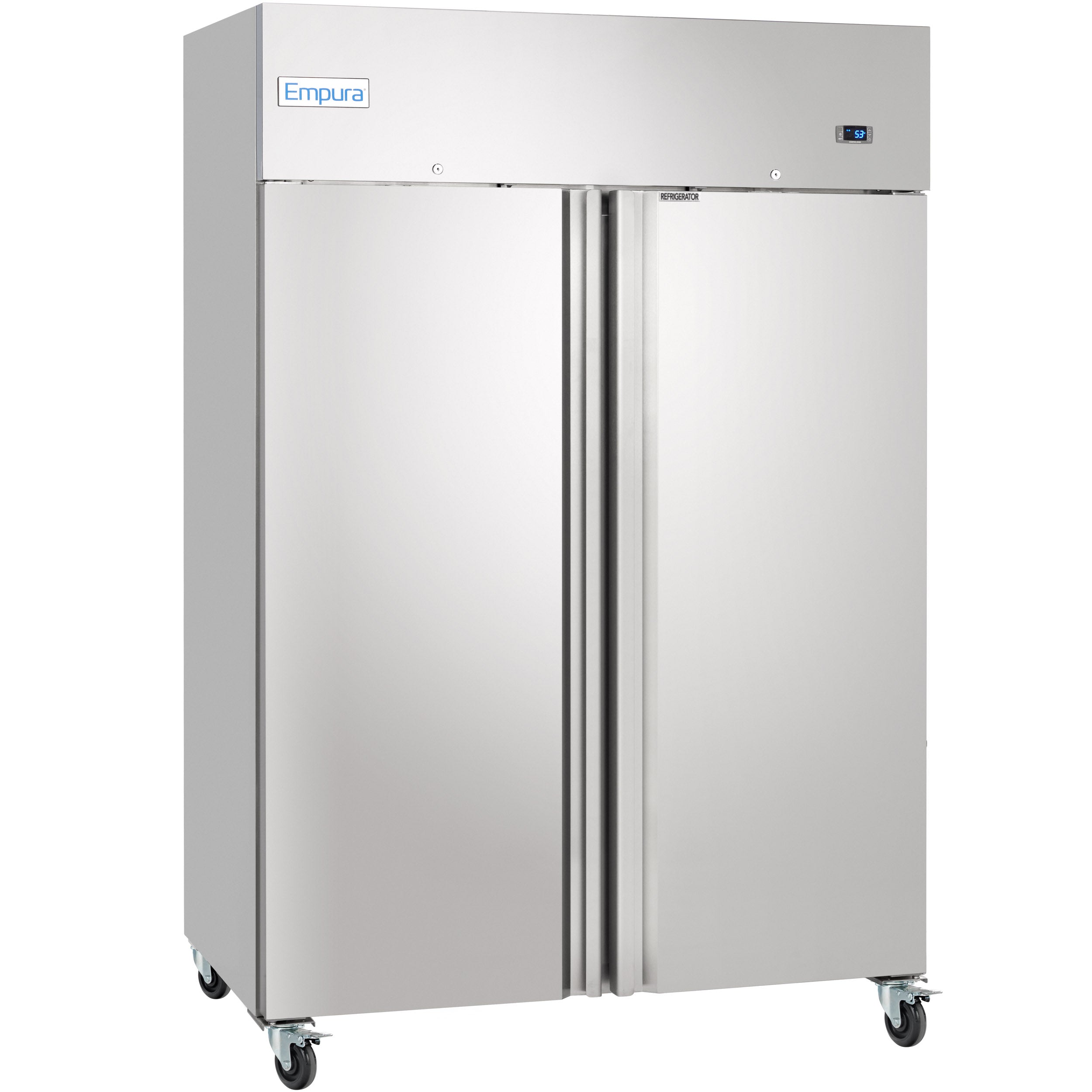54" Commercial Stainless Steel 2 Door Reach-In Refrigerator