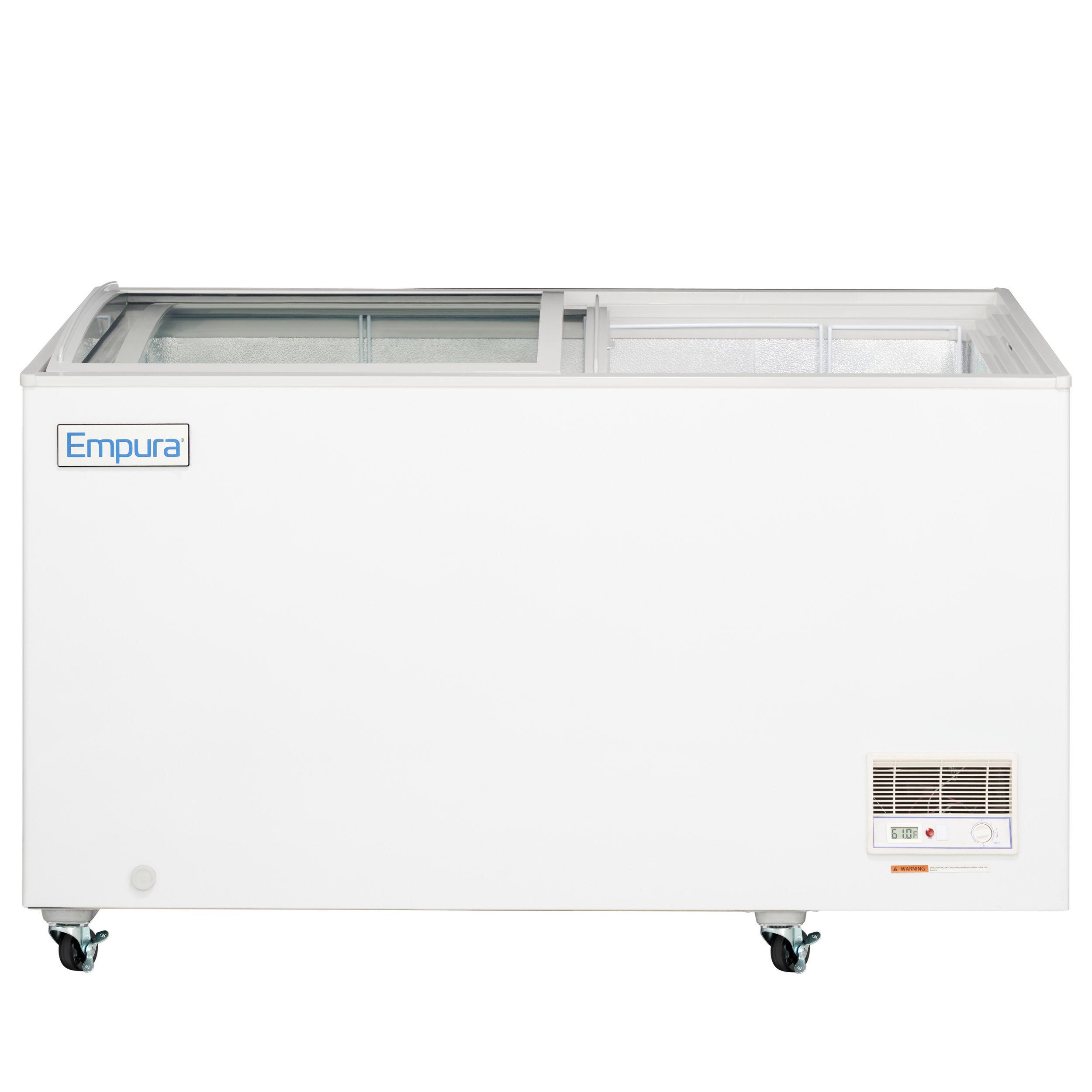55" Commercial Curved Top Display Freezer - 11.8 cu. ft. Capacity