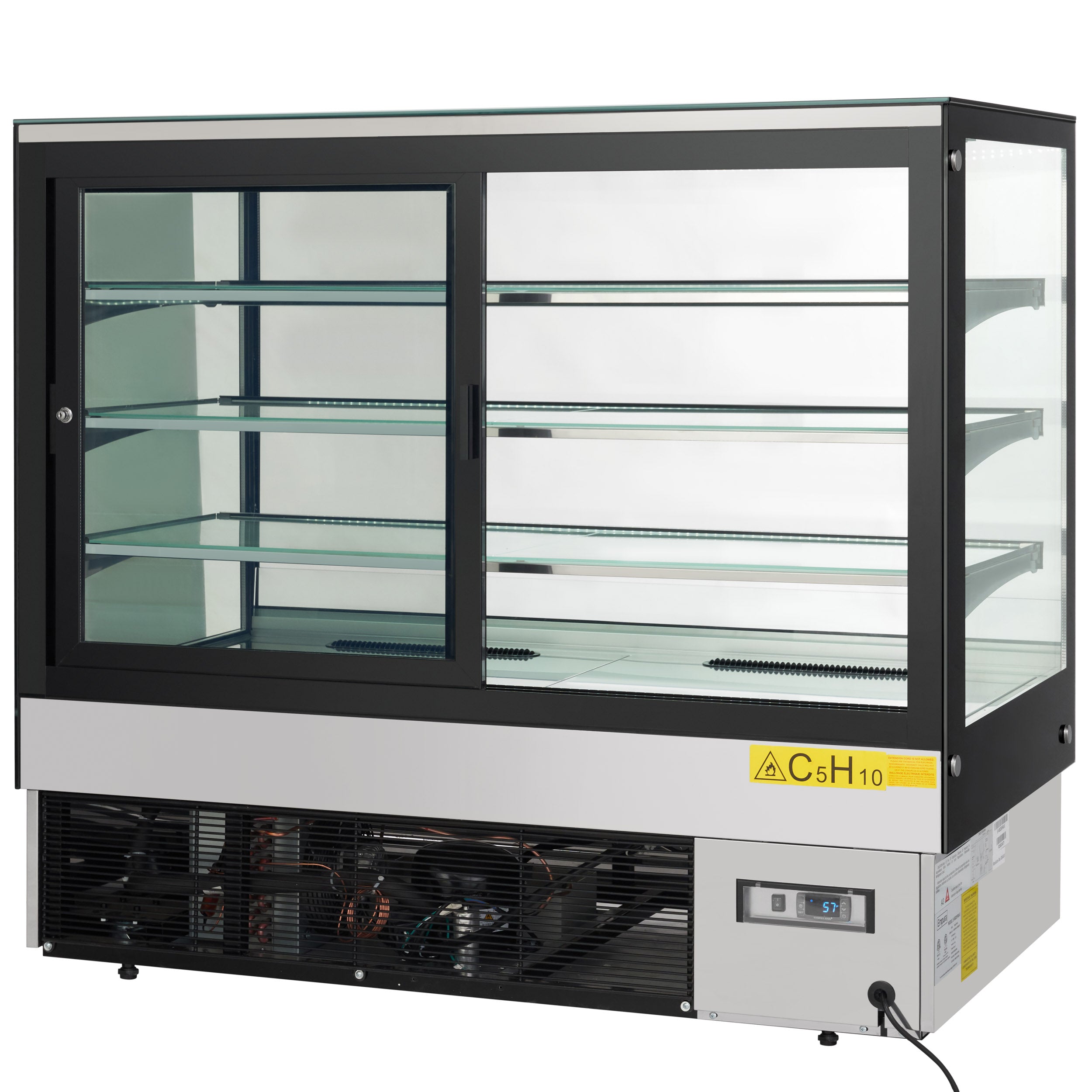 59" Stainless Steel Refrigerated Commercial Bakery Display Case