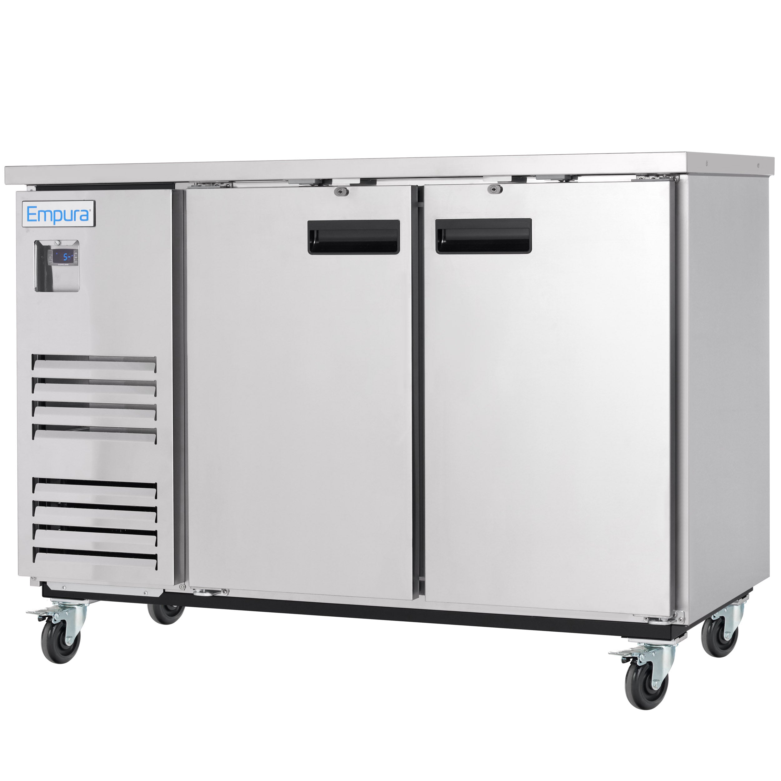 59" x 28" Swing Solid Door Stainless Steel Commercial Back Bar Refrigerator