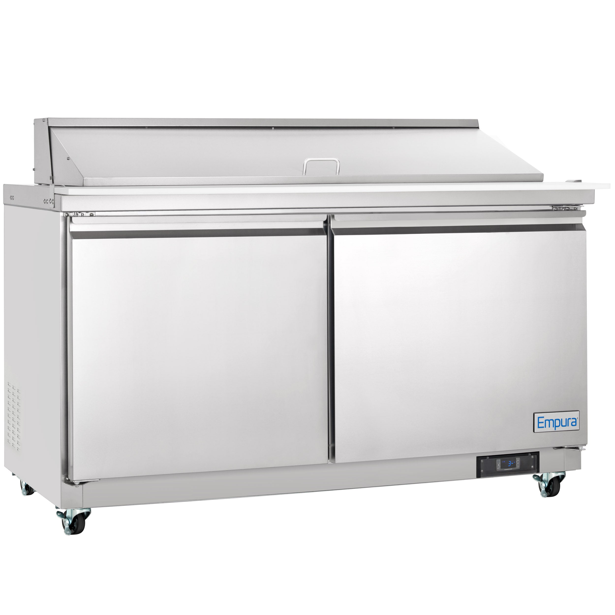 61" 2 Door Commercial Mega Top Refrigerated Sandwich and Salad Prep Table