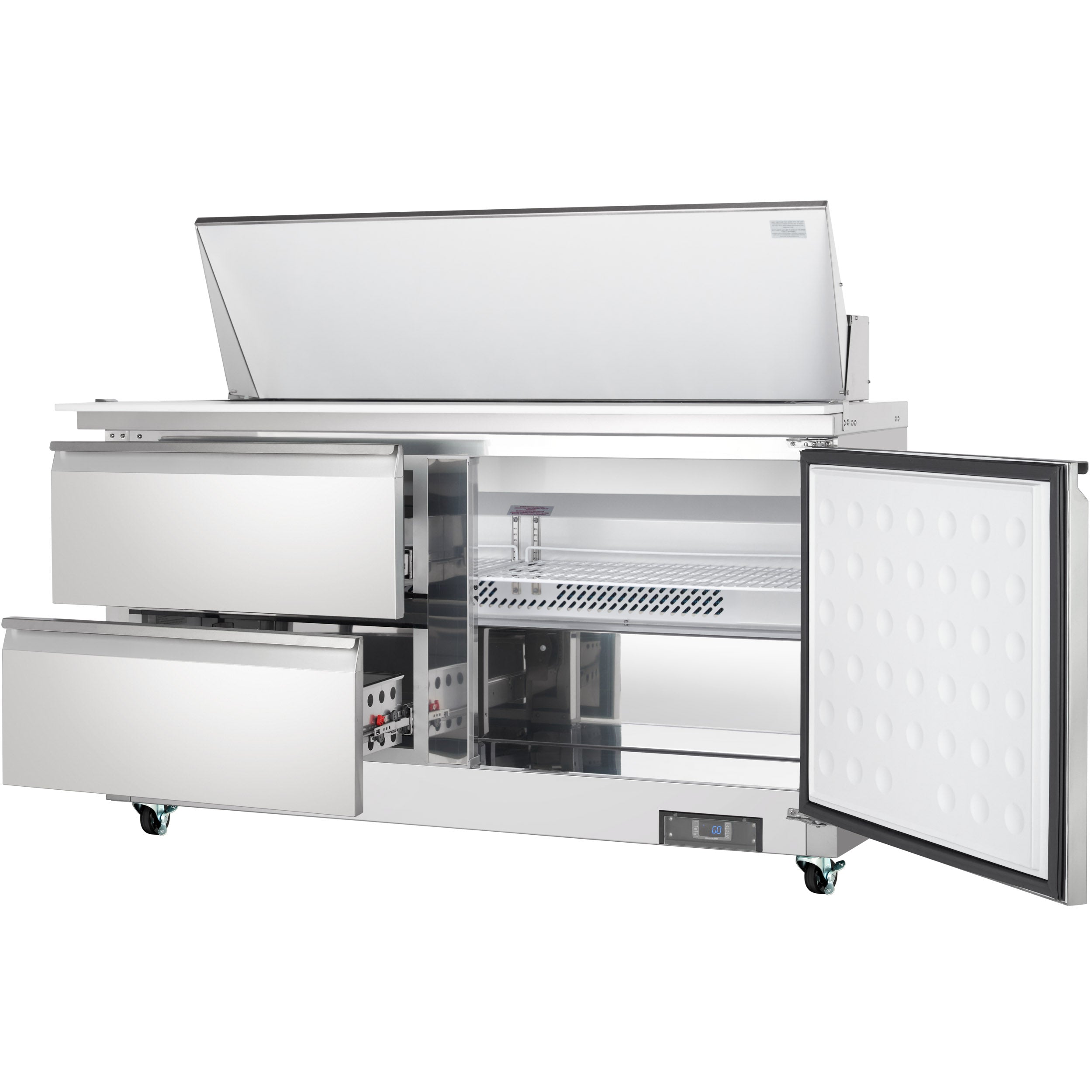 61" 2 Drawer Commercial Mega Top Refrigerated Sandwich and Salad Prep Table