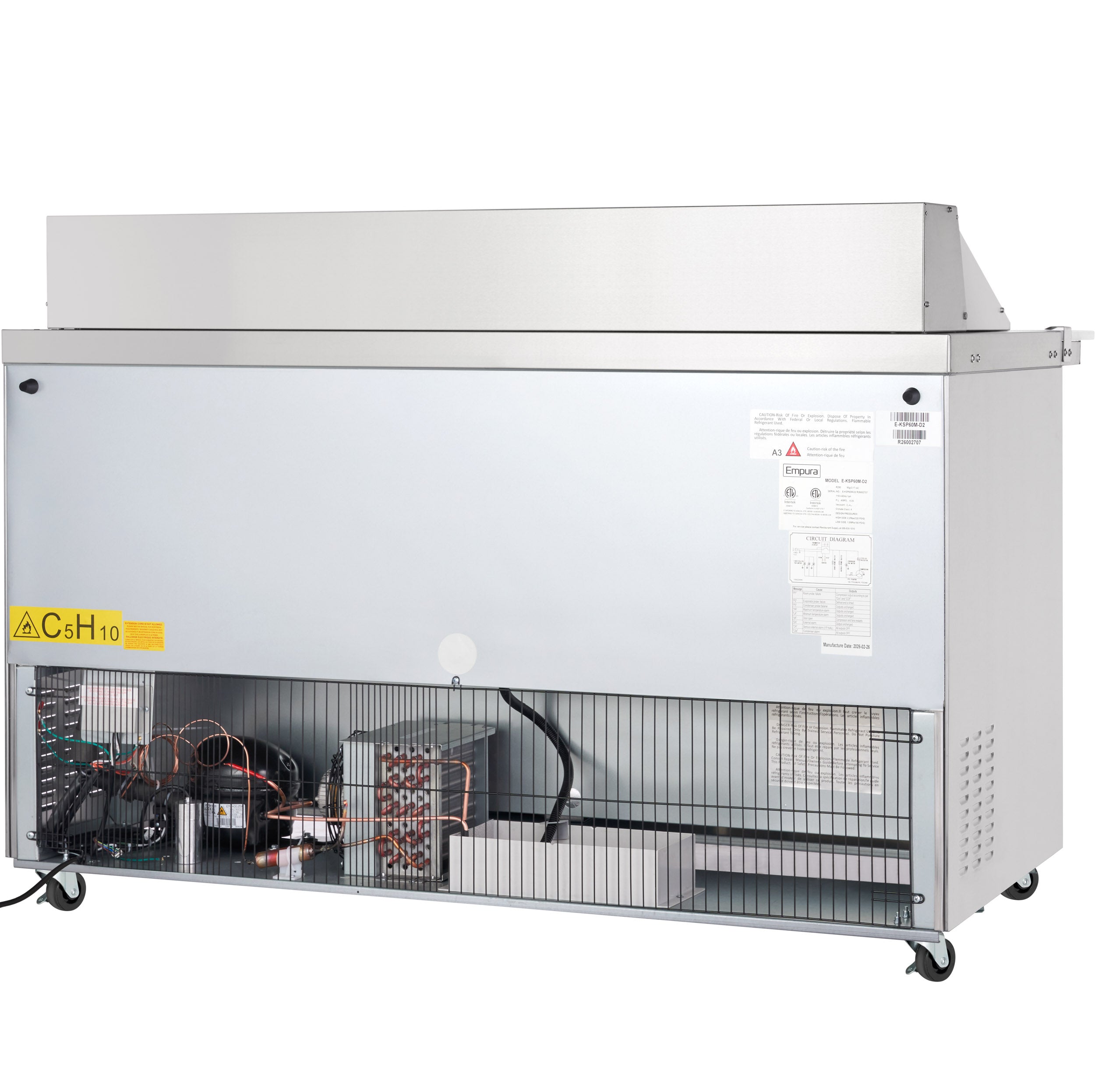 61" 2 Drawer Commercial Mega Top Refrigerated Sandwich and Salad Prep Table