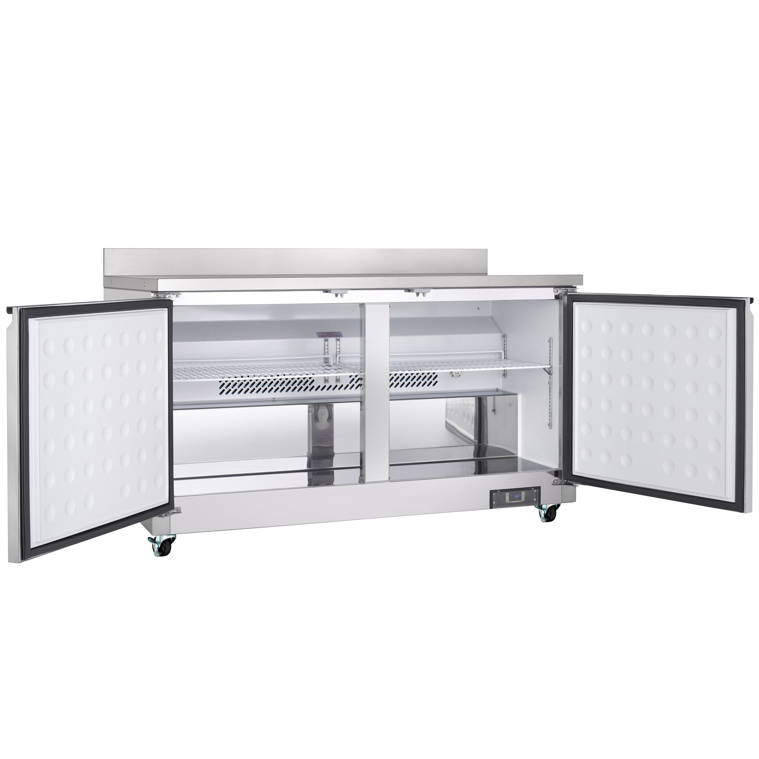 61" Two Door Commercial Work Top Undercounter Freezer