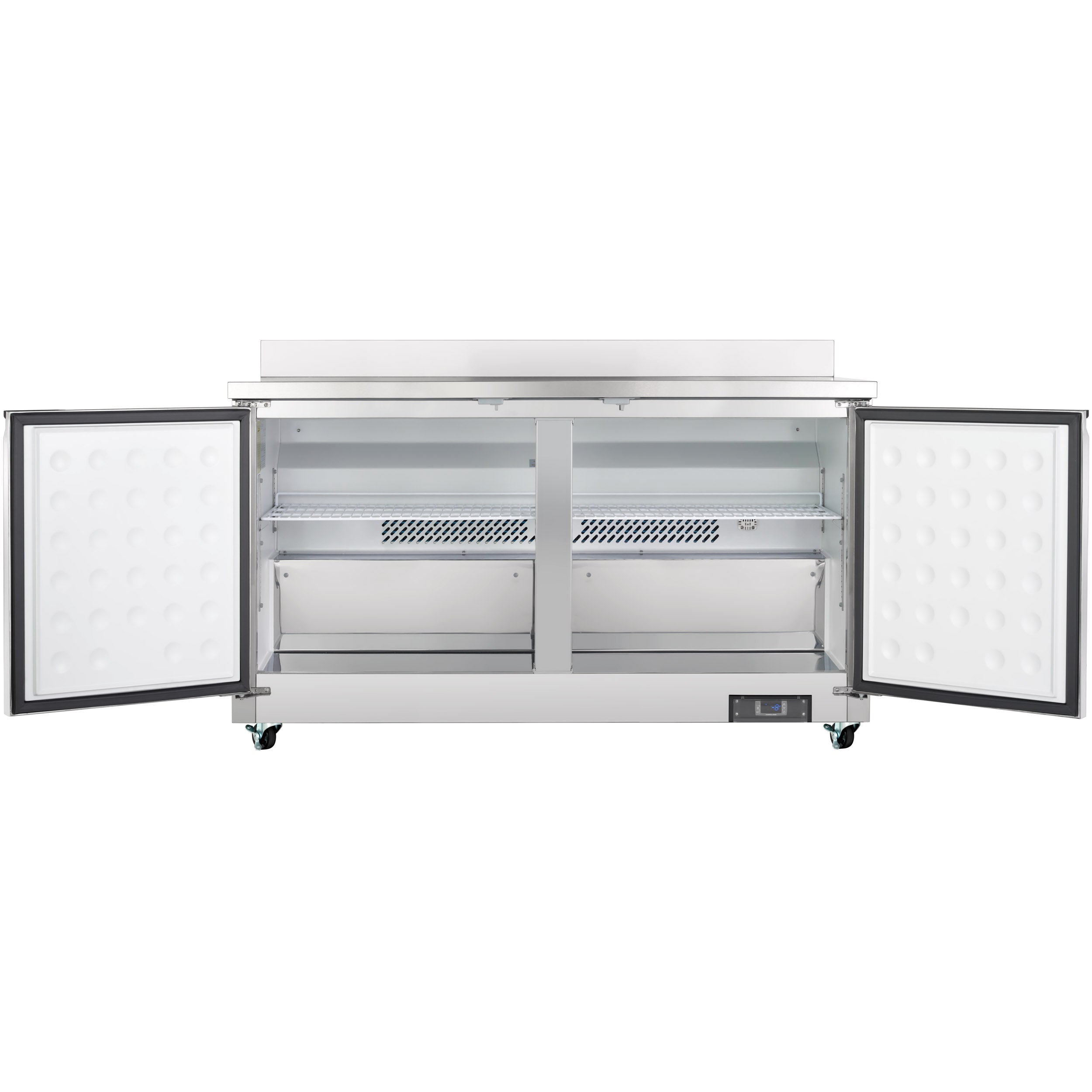 61" Two Door Commercial Work Top Undercounter Freezer