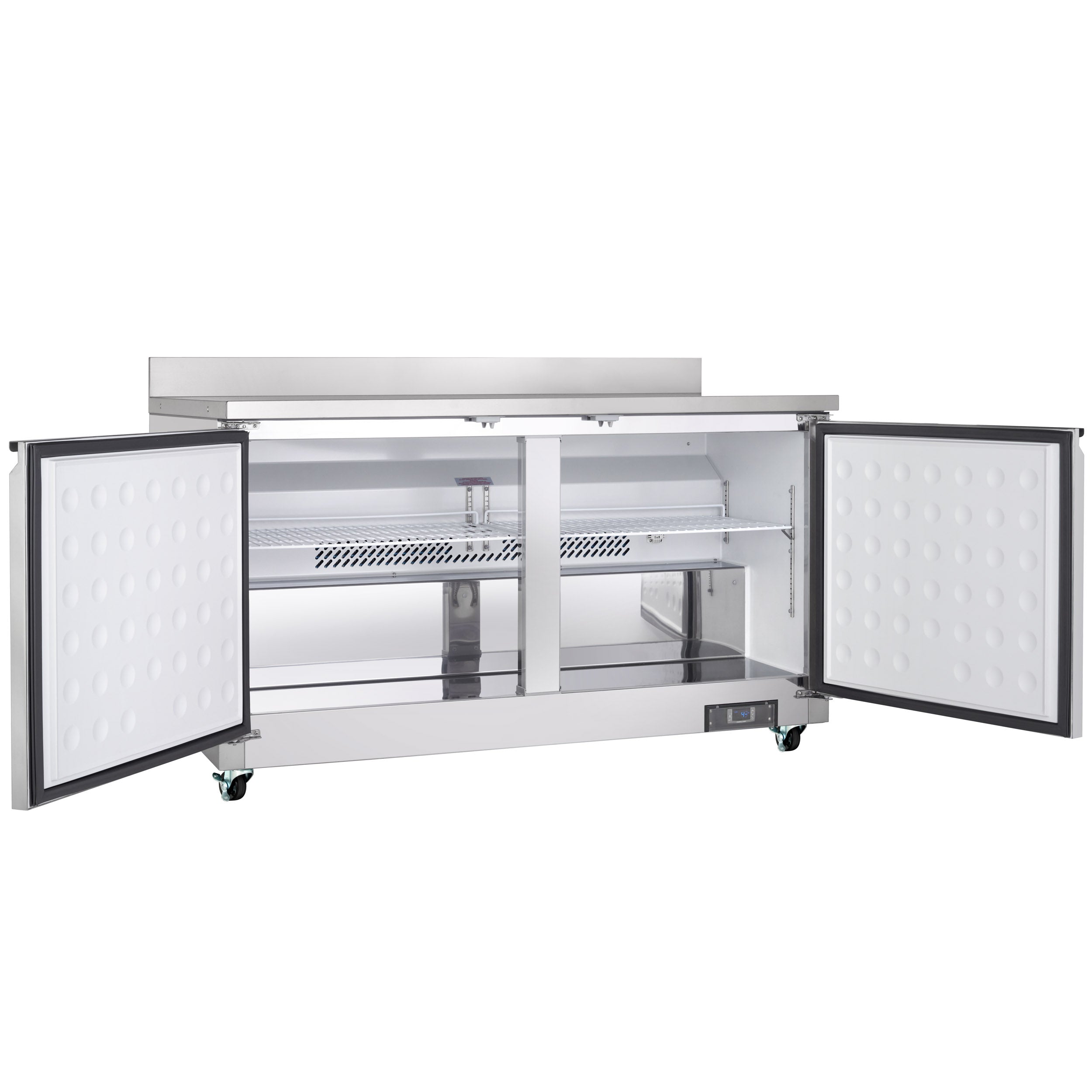 61" Two Door Commercial Work Top Undercounter Refrigerator
