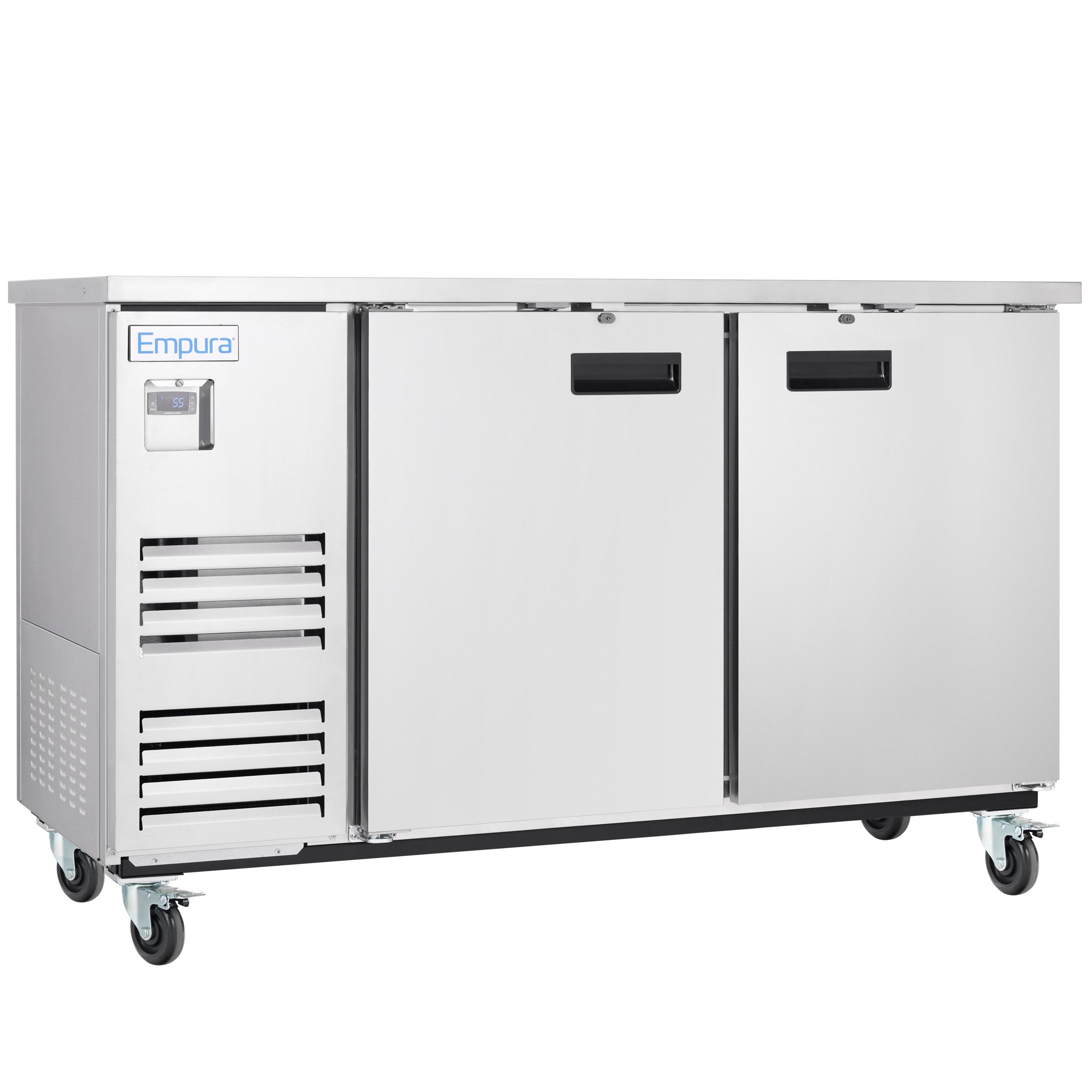 69" x 28" Swing Solid Door Stainless Steel Commercial Back Bar Refrigerator