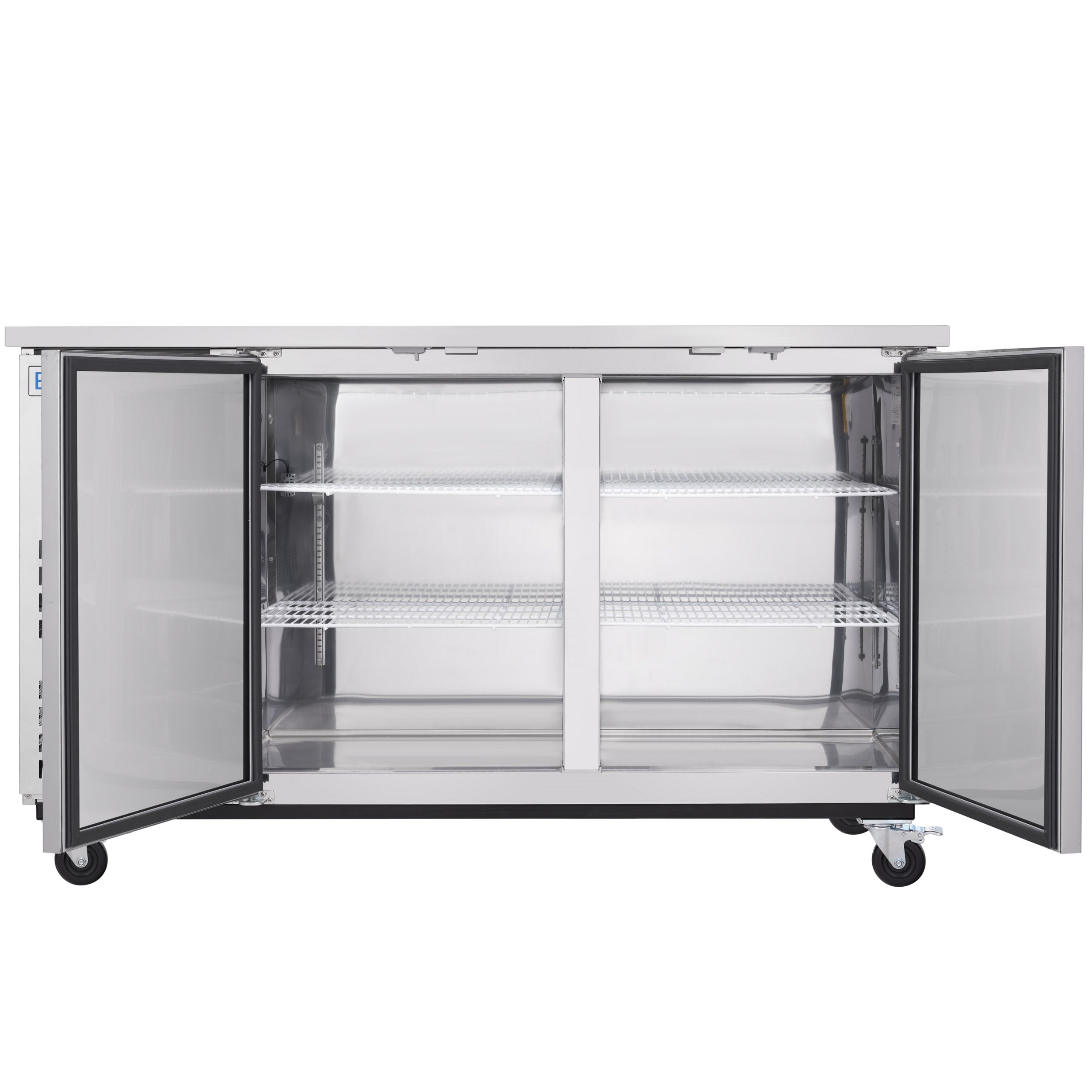 69" x 28" Swing Solid Door Stainless Steel Commercial Back Bar Refrigerator