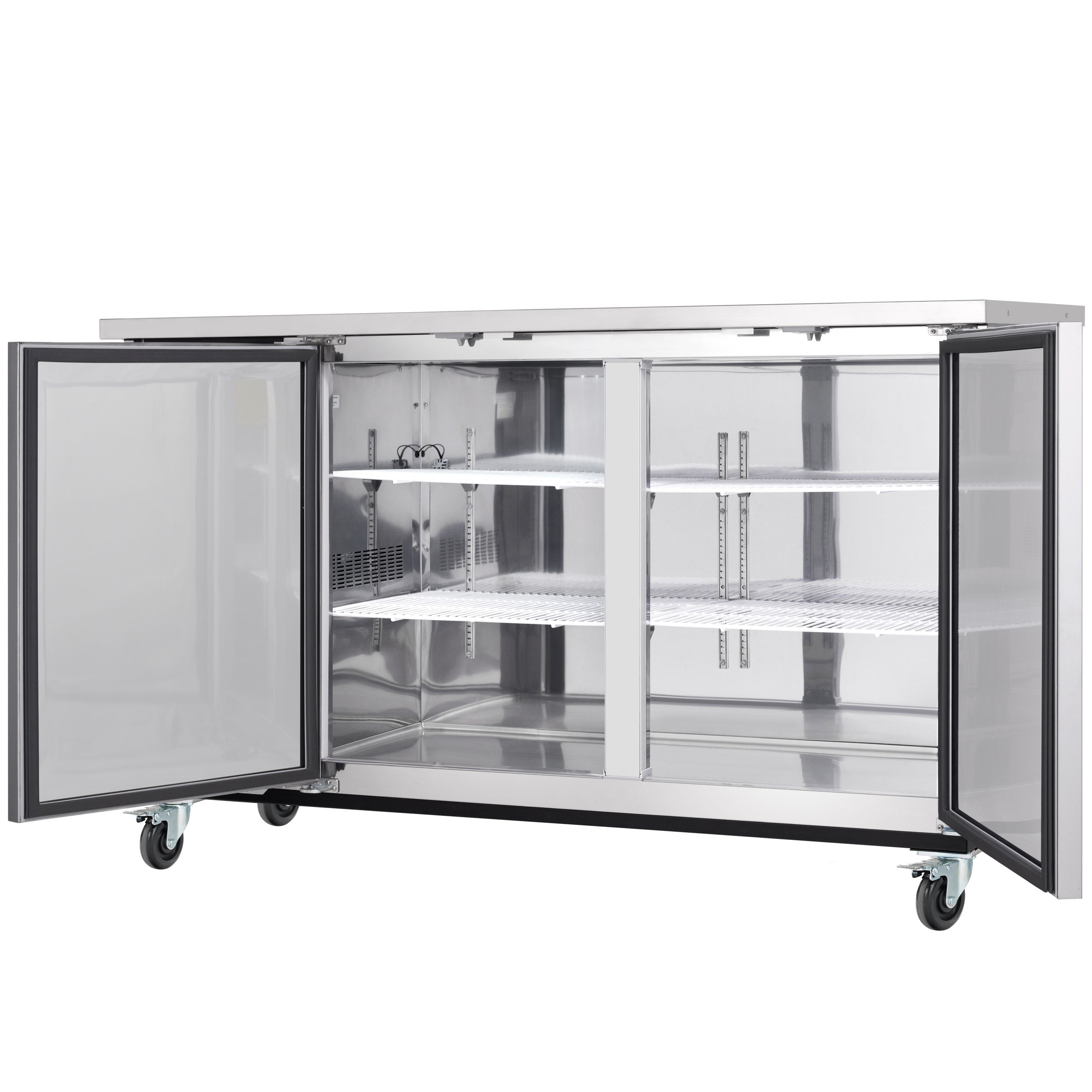 69" x 28" Swing Solid Door Stainless Steel Commercial Back Bar Refrigerator