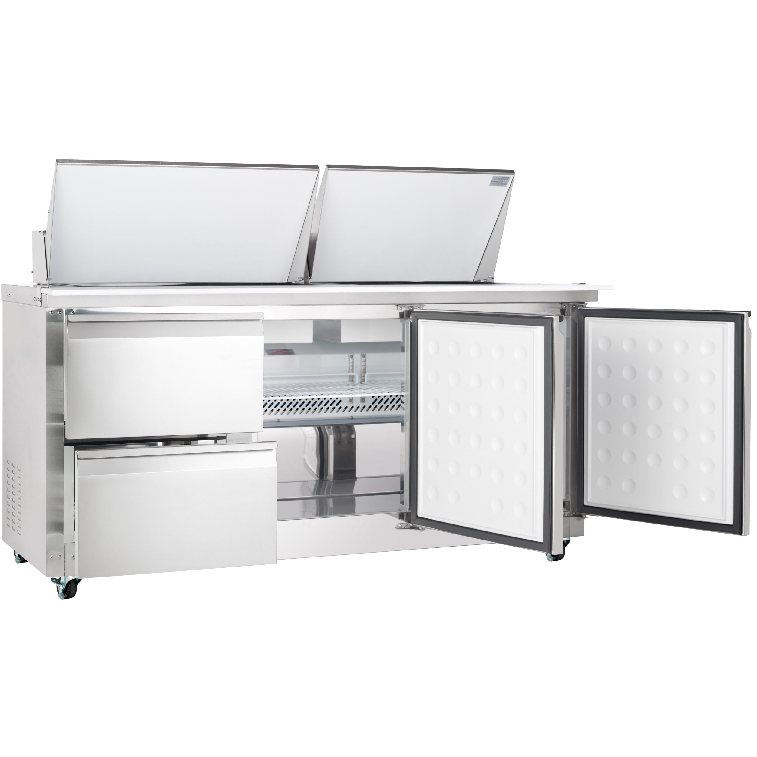 72" 2 Drawer Commercial Mega Top Refrigerated Sandwich and Salad Prep Table