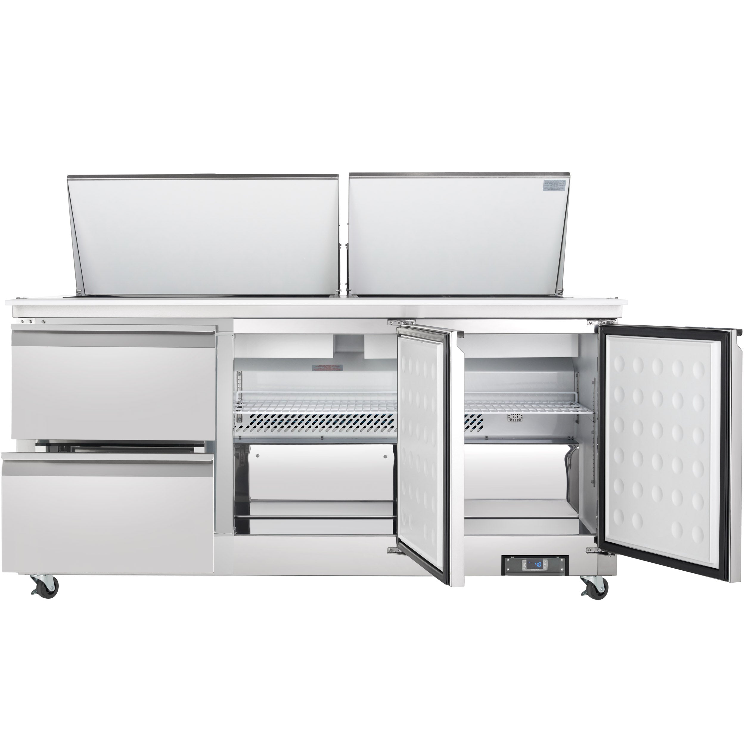 72" 2 Drawer Commercial Mega Top Refrigerated Sandwich and Salad Prep Table