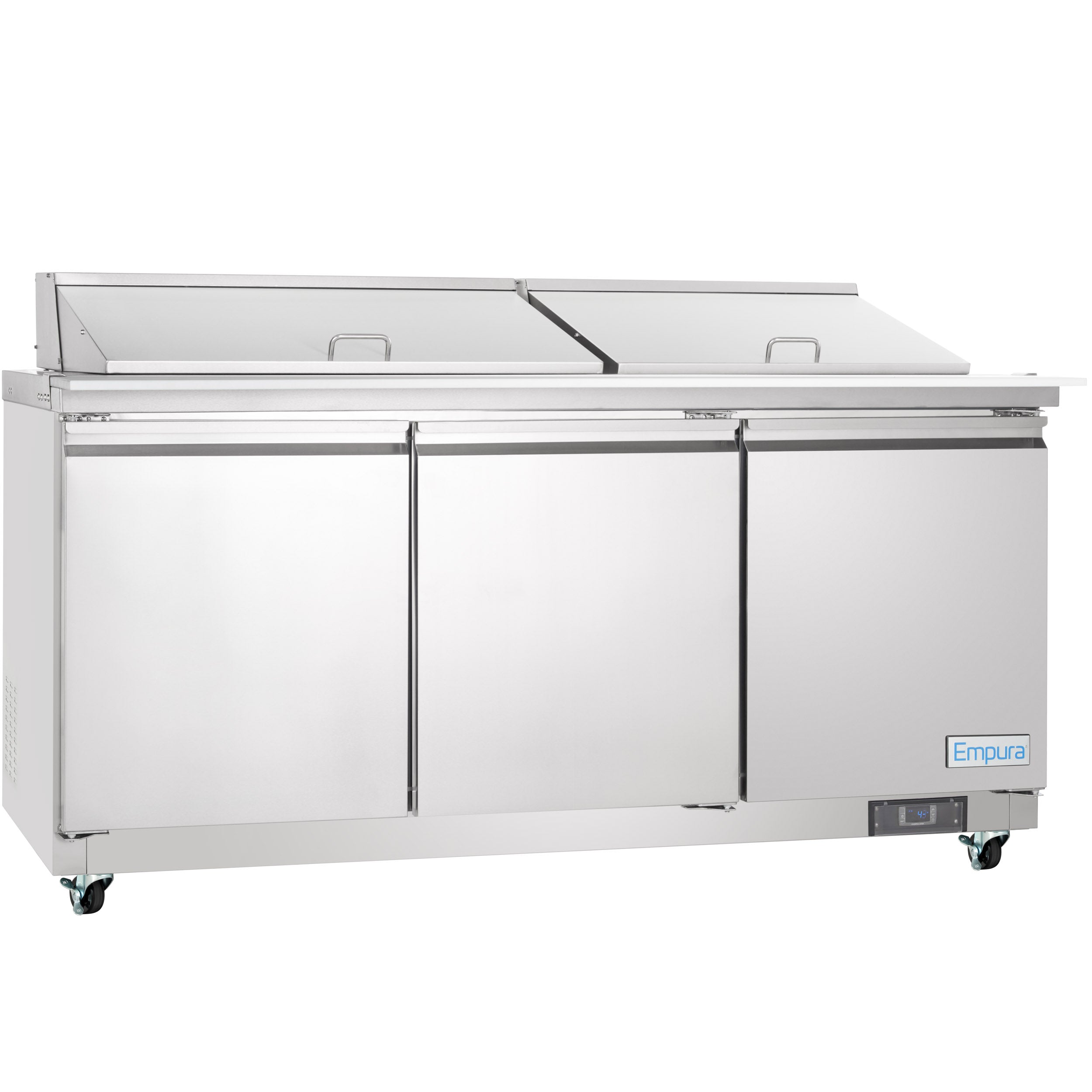 72" 3 Door Commercial Mega Top Refrigerated Sandwich and Salad Prep Table