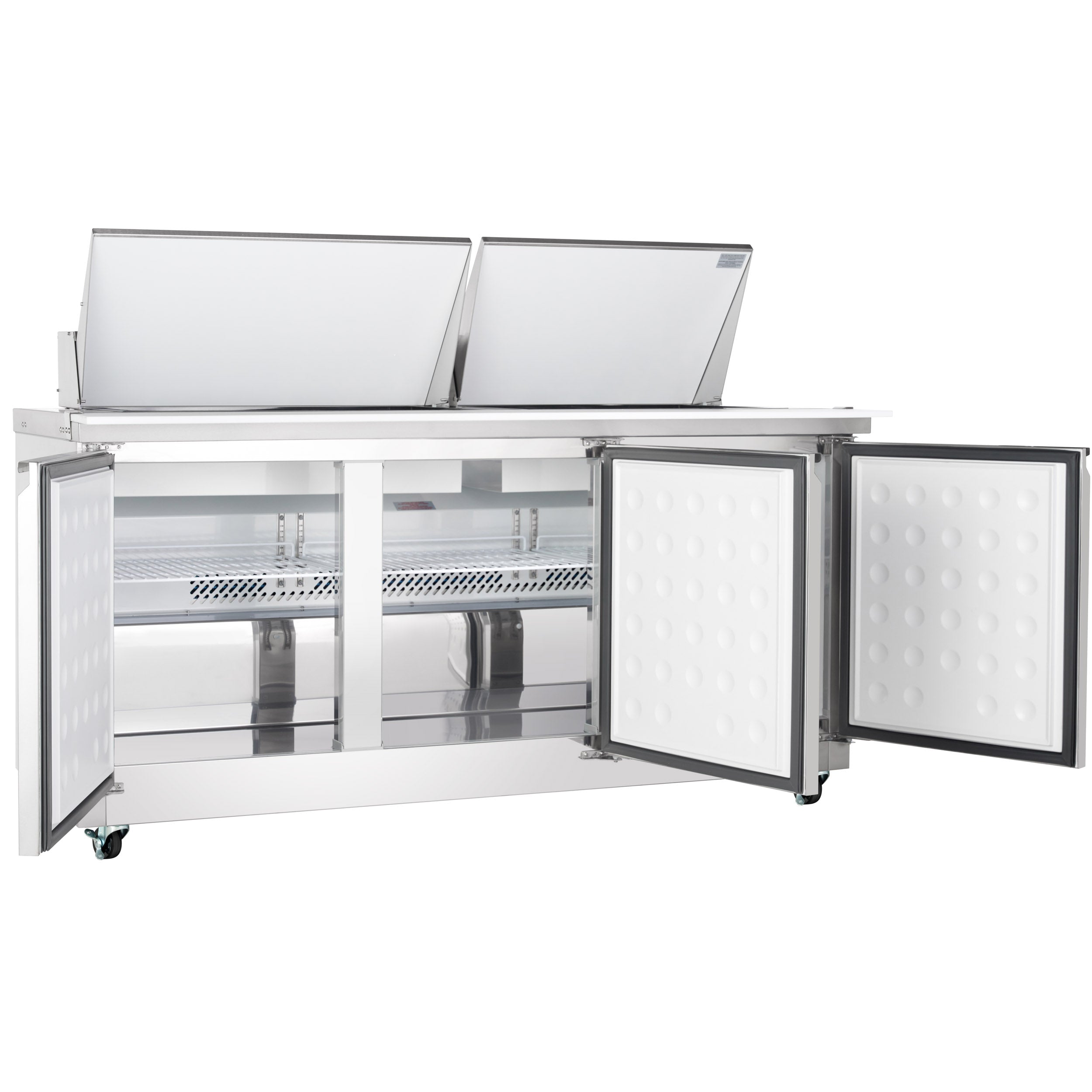 72" 3 Door Commercial Mega Top Refrigerated Sandwich and Salad Prep Table